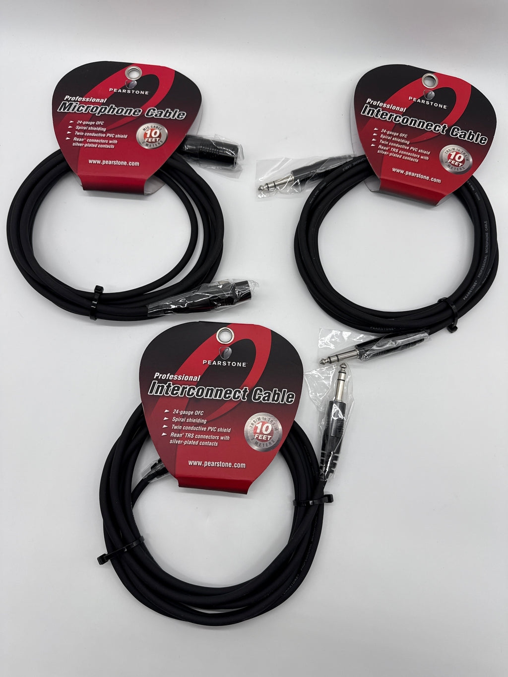 Lot of 3 – Pearstone Professional Cables (Brand New)