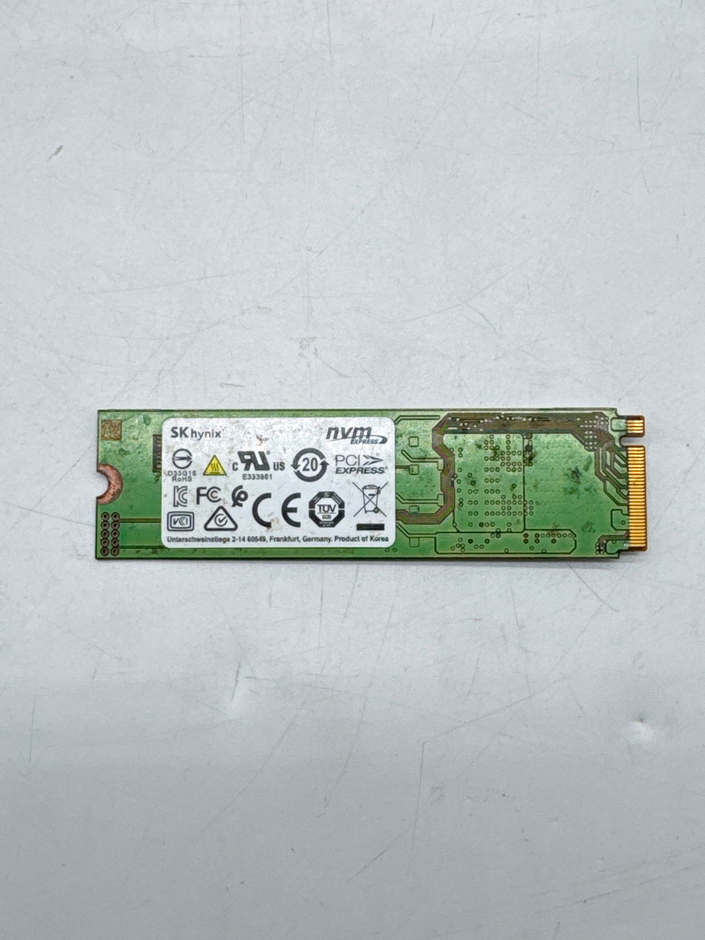 SK Hynix HFM256GDJTNI 256GB M.2 2280 NVMe SSD Green - Used