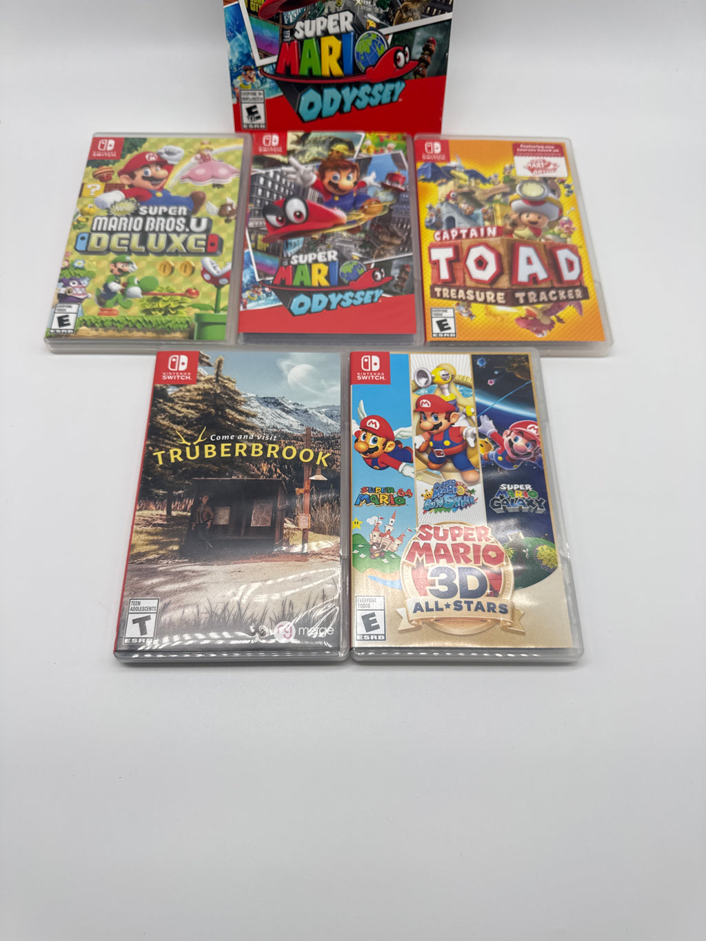 Nintendo Switch 5 Game Lot Mario Odyssey 3D All-Stars Captain Toad - Used