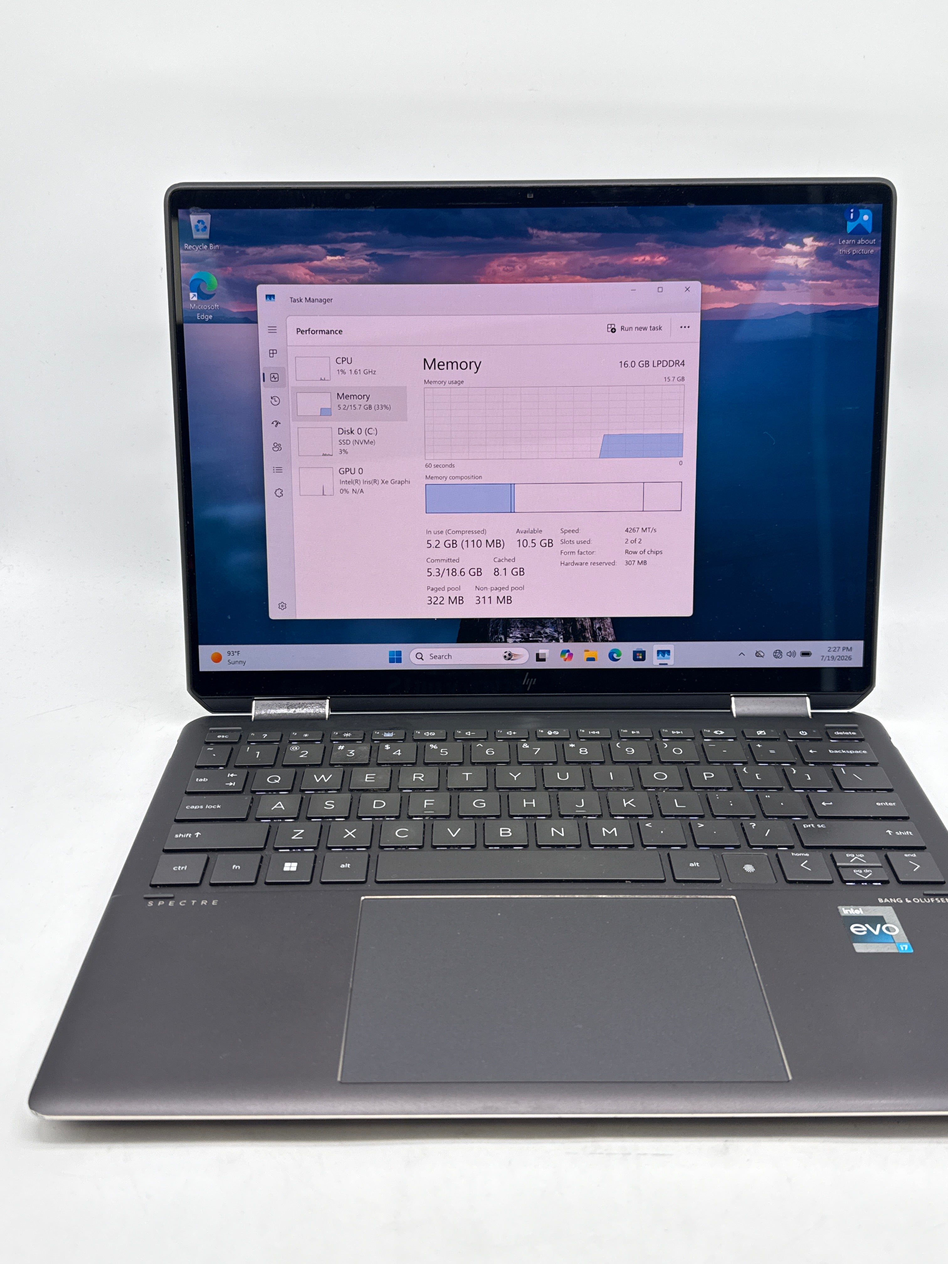 HP Spectre x360 14-ef0xxx Core i7-1255U 16GB RAM 1TB SSD - Used