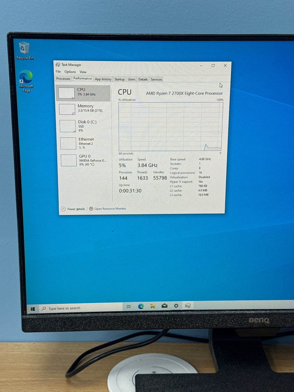 Custom Gaming Desktop Ryzen 7 2700X 16GB RAM GTX 1080