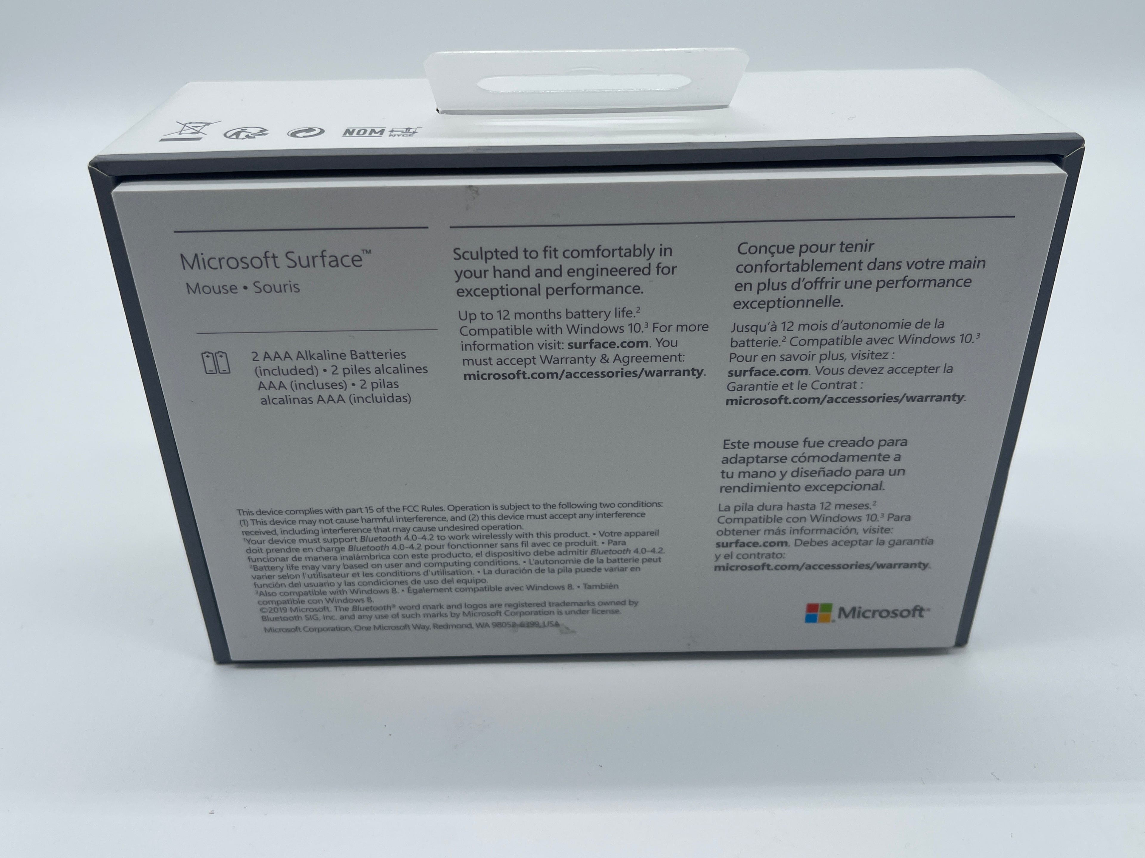 Microsoft Surface Mouse Gray Model 1741 Wireless Bluetooth