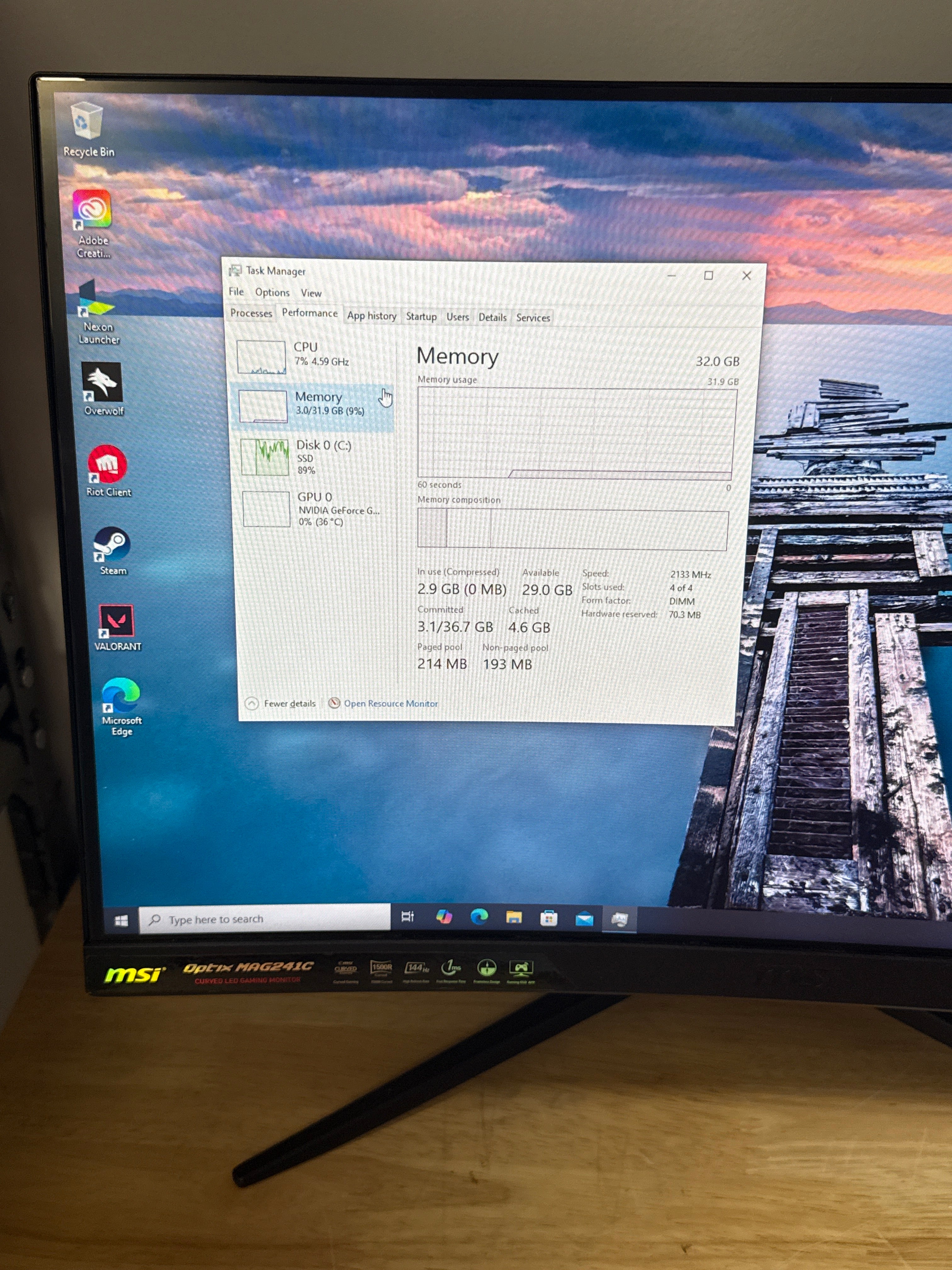 Custom Desktop PC i7-6700K 32GB RAM 1TB SSD GTX 1060