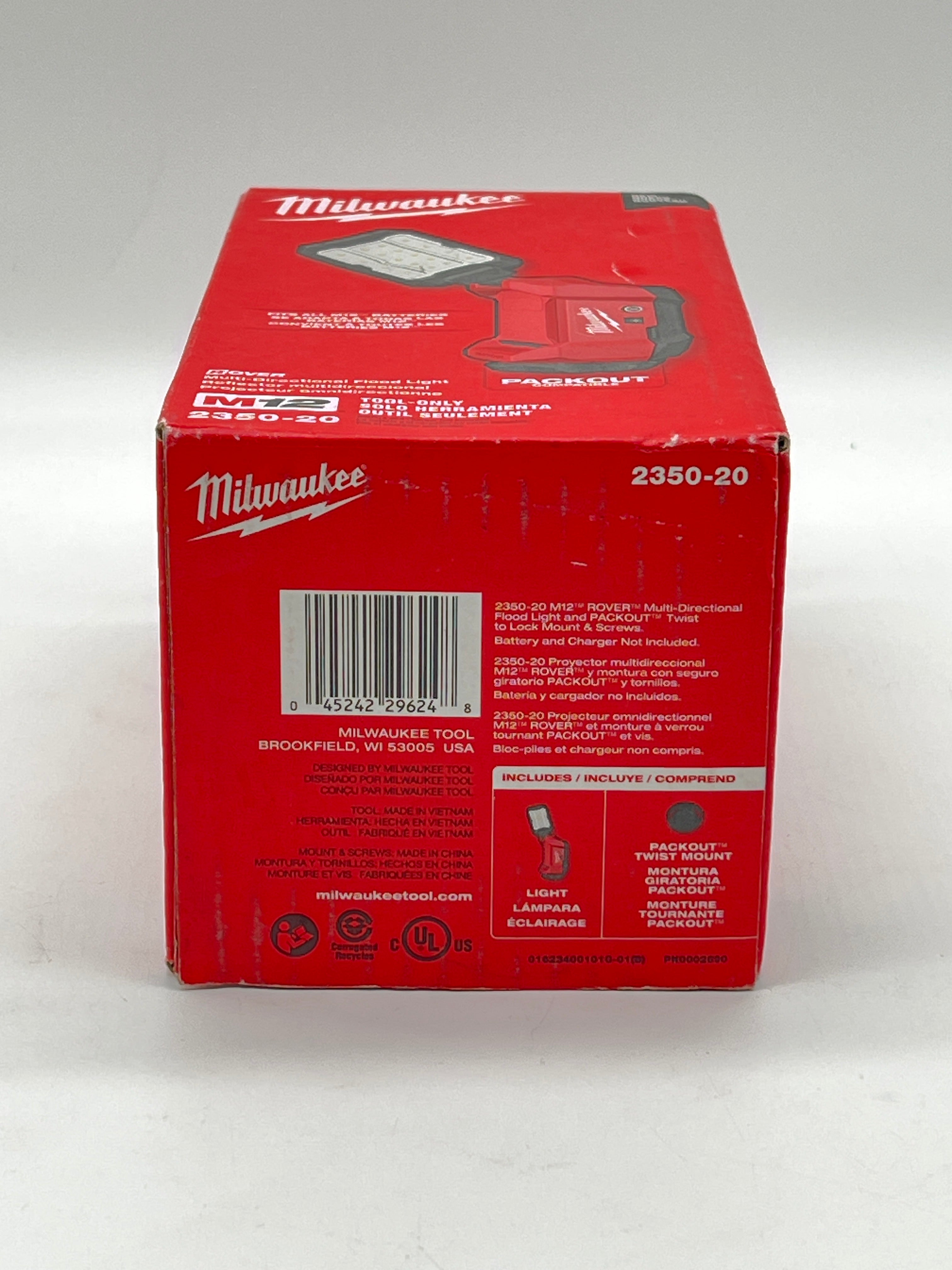 Milwaukee 2350-20 M12 LED flood Light Red New Open Box Tool Only