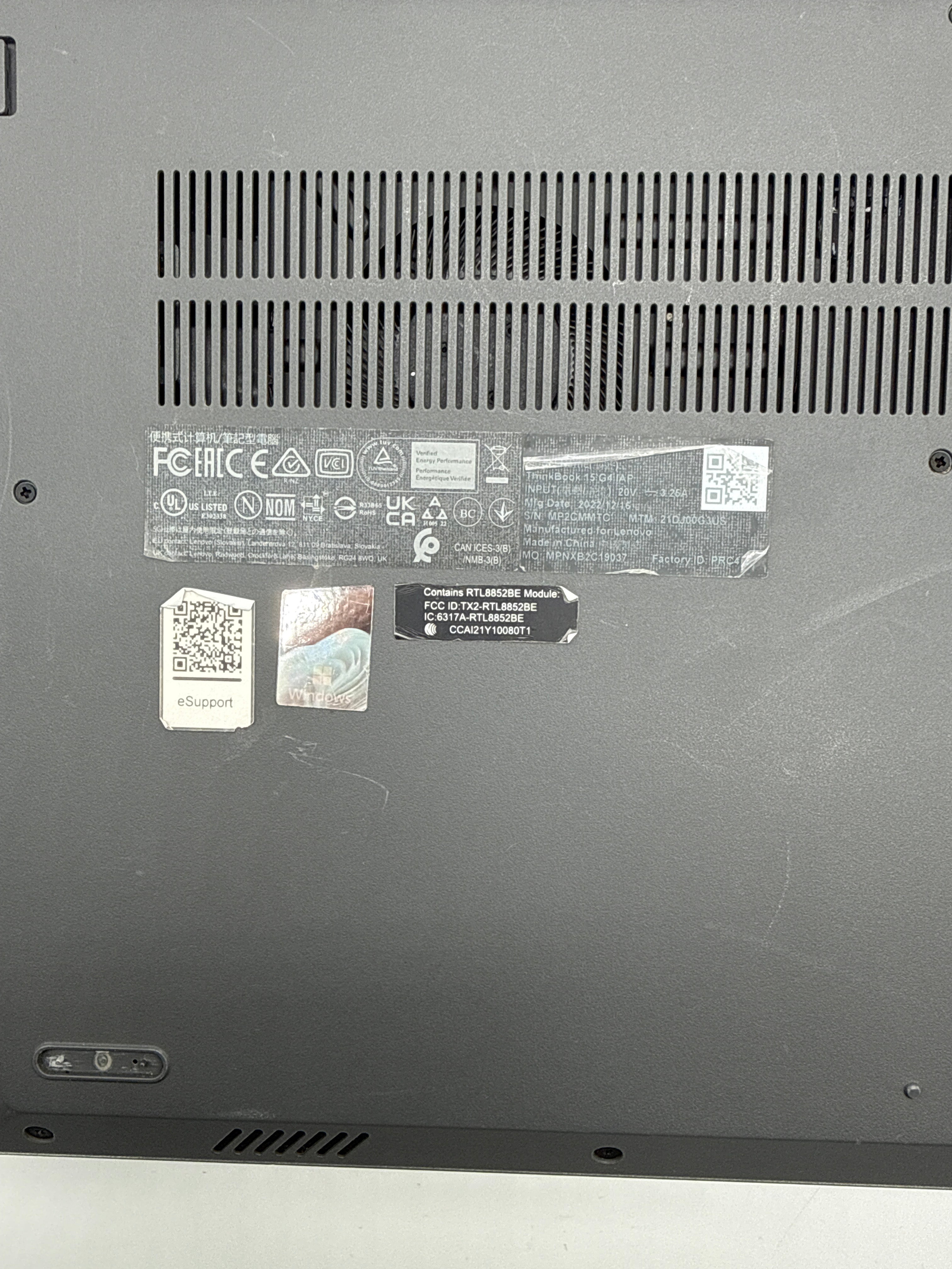 Lenovo ThinkBook 15 G4 IAP i7-1255U 8GB RAM 512GB SSD - For Parts (READ DESC)