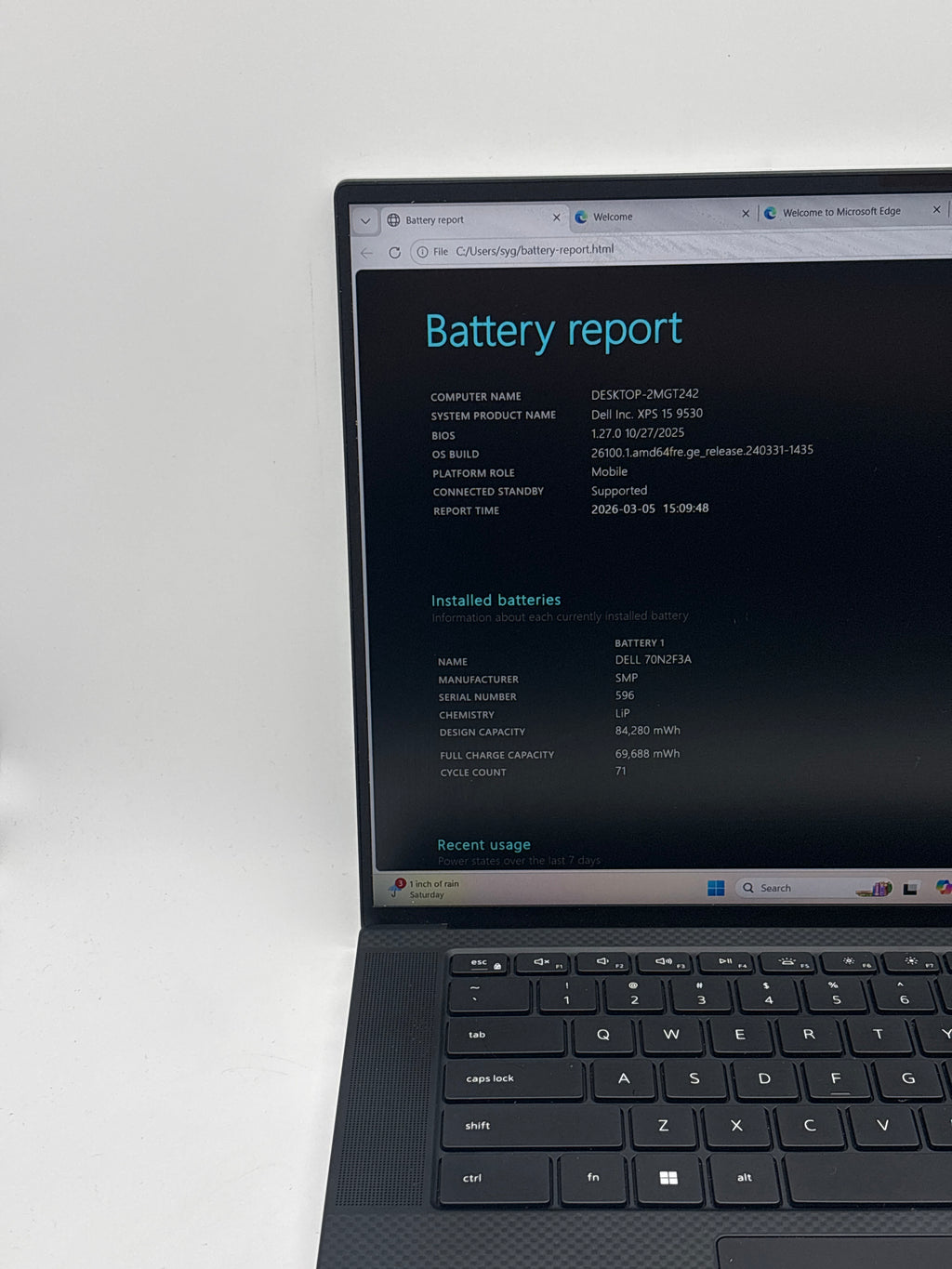 Dell XPS 15 9530 i7-13700H 32GB RAM 1TB SSD RTX 4050