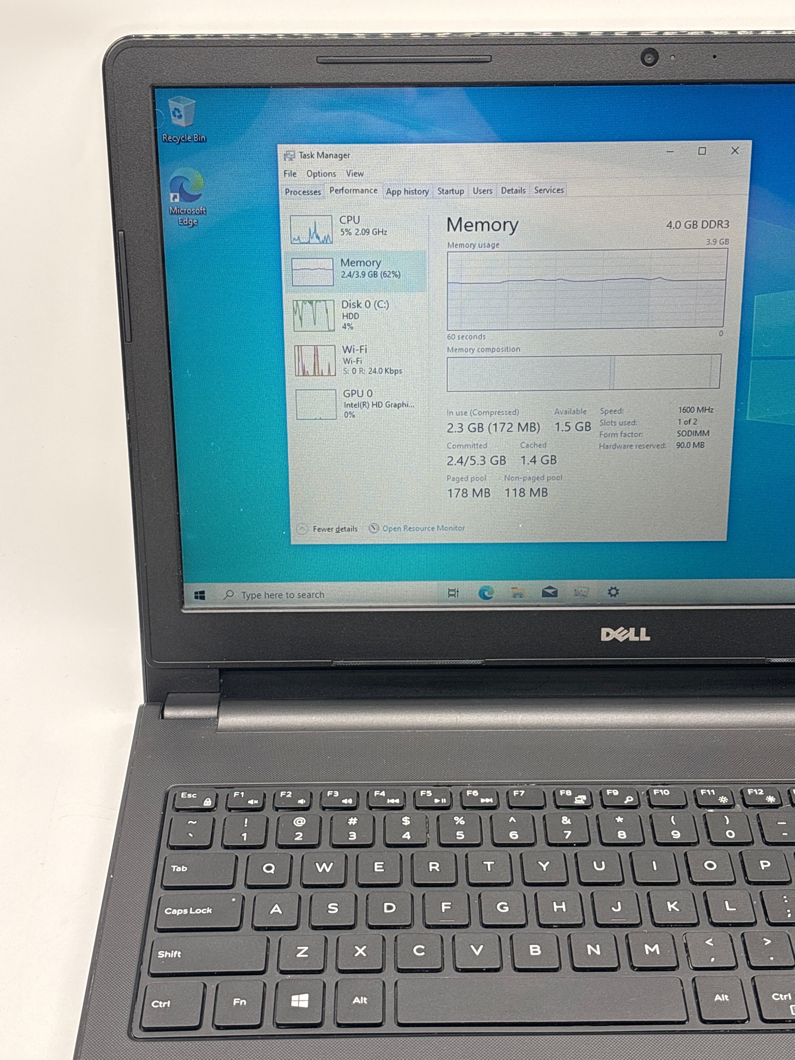 Dell Inspiron 3558 15.6" i3-5015U 4GB RAM 1TB HDD