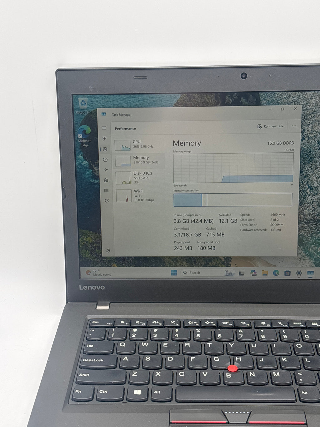 Lenovo ThinkPad T460 i5-6300U 16 GB RAM 256 GB SSD