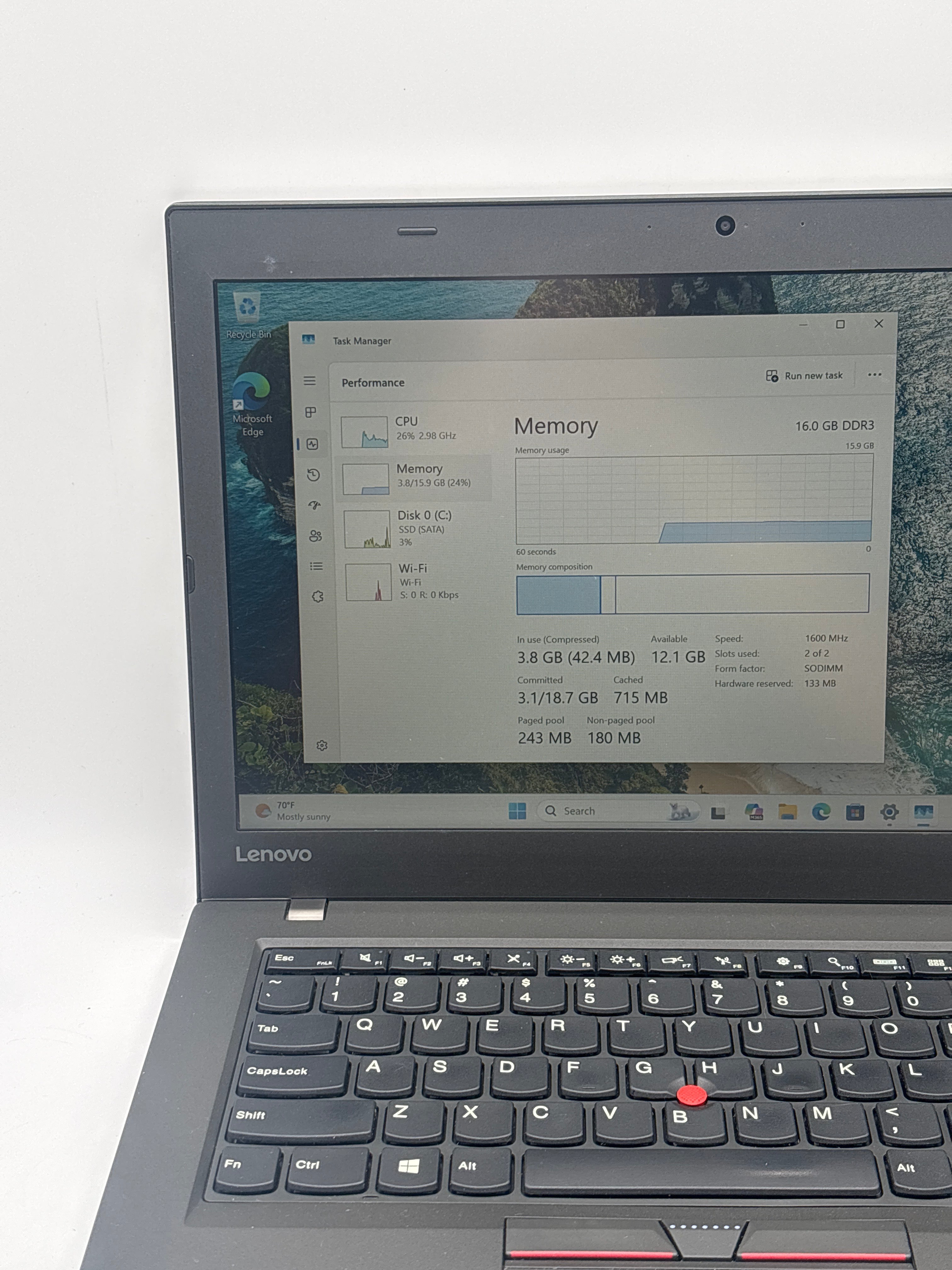 Lenovo ThinkPad T460 i5-6300U 16 GB RAM 256 GB SSD