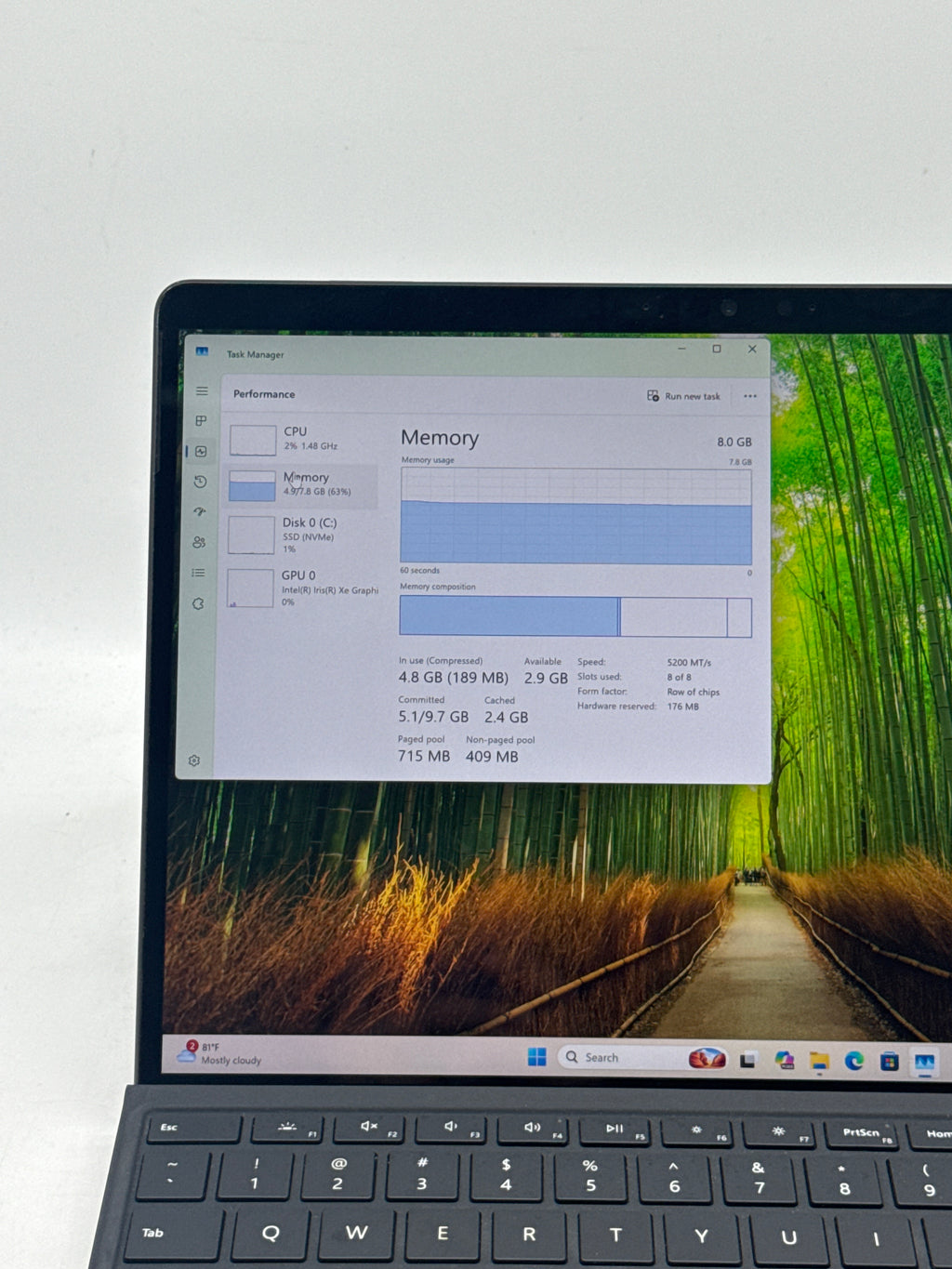 Microsoft Surface Pro 9 13" i5-1245U 8GB 256GB SSD Remotely Managed - For Parts