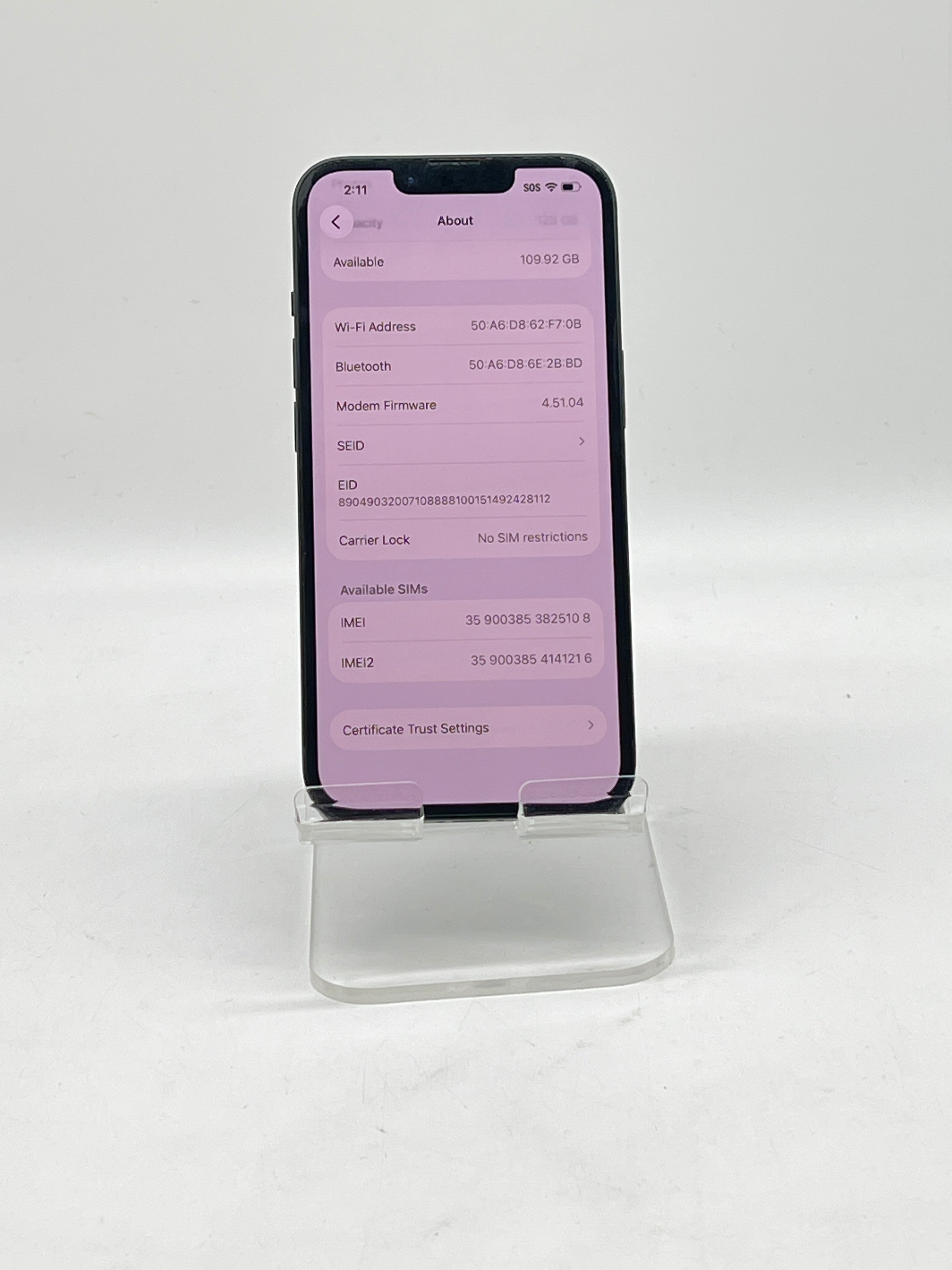 Apple iPhone 14 128GB Unlocked Midnight - Used