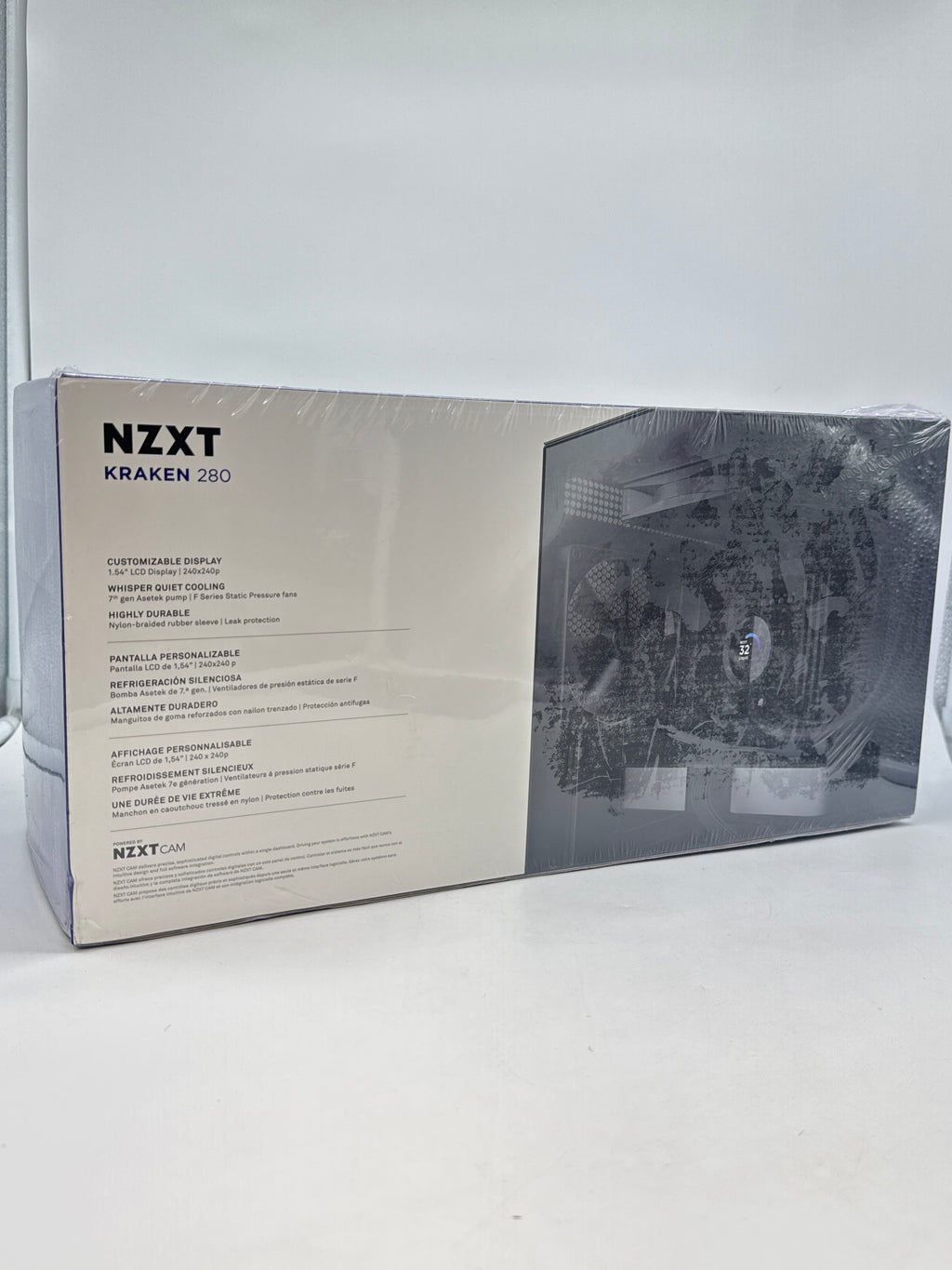 NZXT Kraken 280 Black Liquid CPU Cooler 140mm 1500 RPM - New in Box