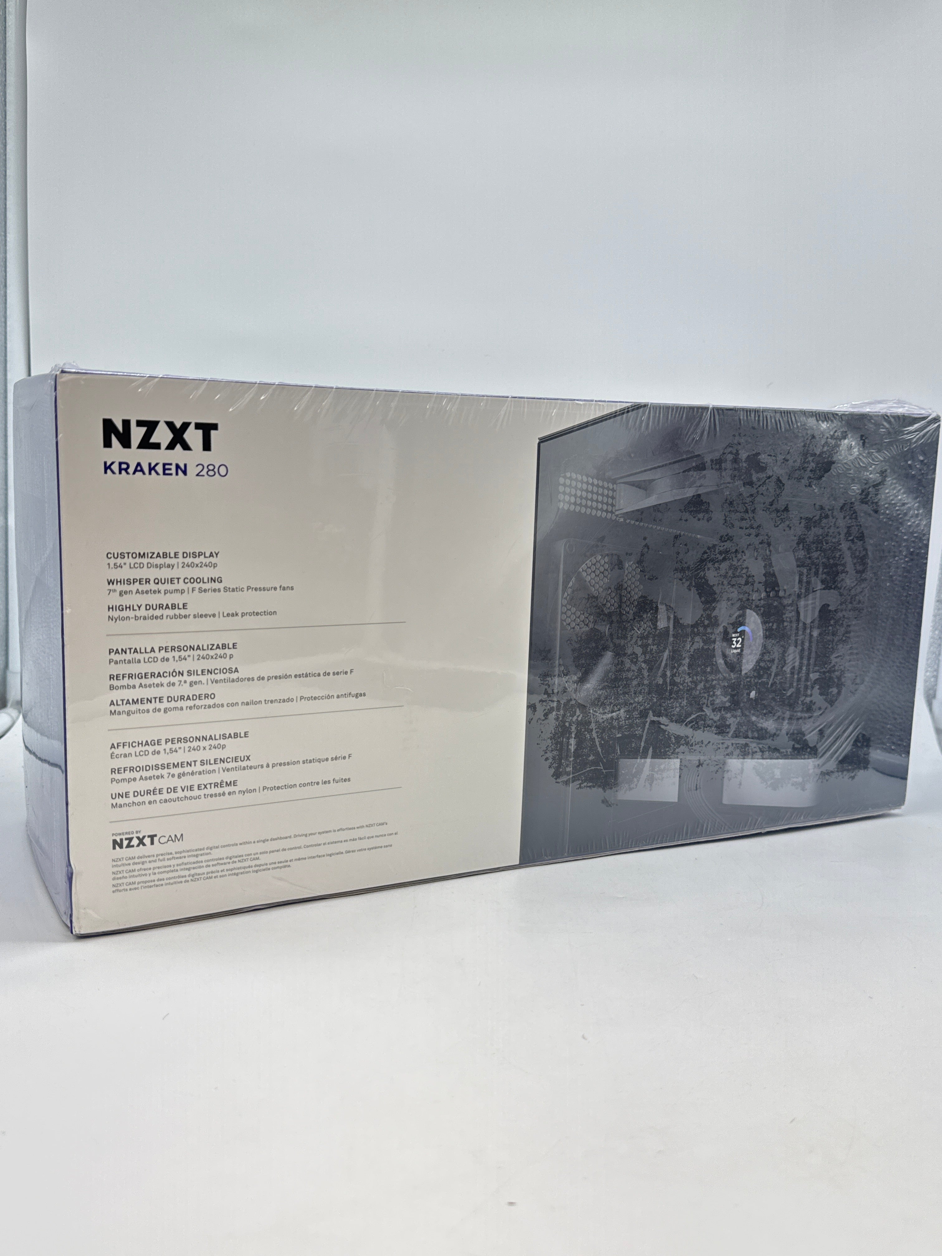 NZXT Kraken 280 Black Liquid CPU Cooler 140mm 1500 RPM - New in Box