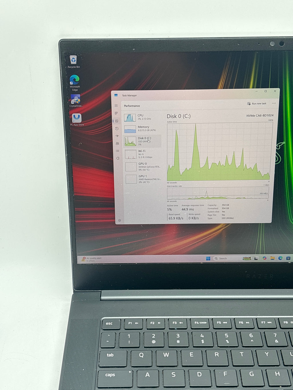 Razer Blade 14 RZ09-0427 Ryzen 9 6900HX 16GB RAM 1TB SSD RTX 3080 Ti