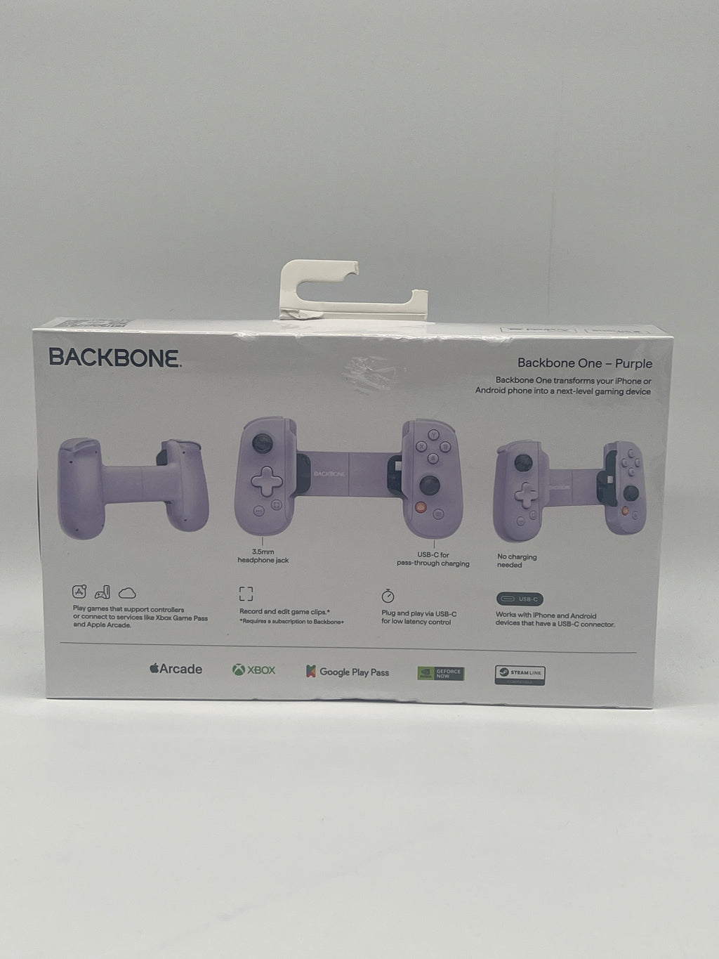 Backbone One 2nd Gen Mobile Controller Purple with Carry Case for Gaming