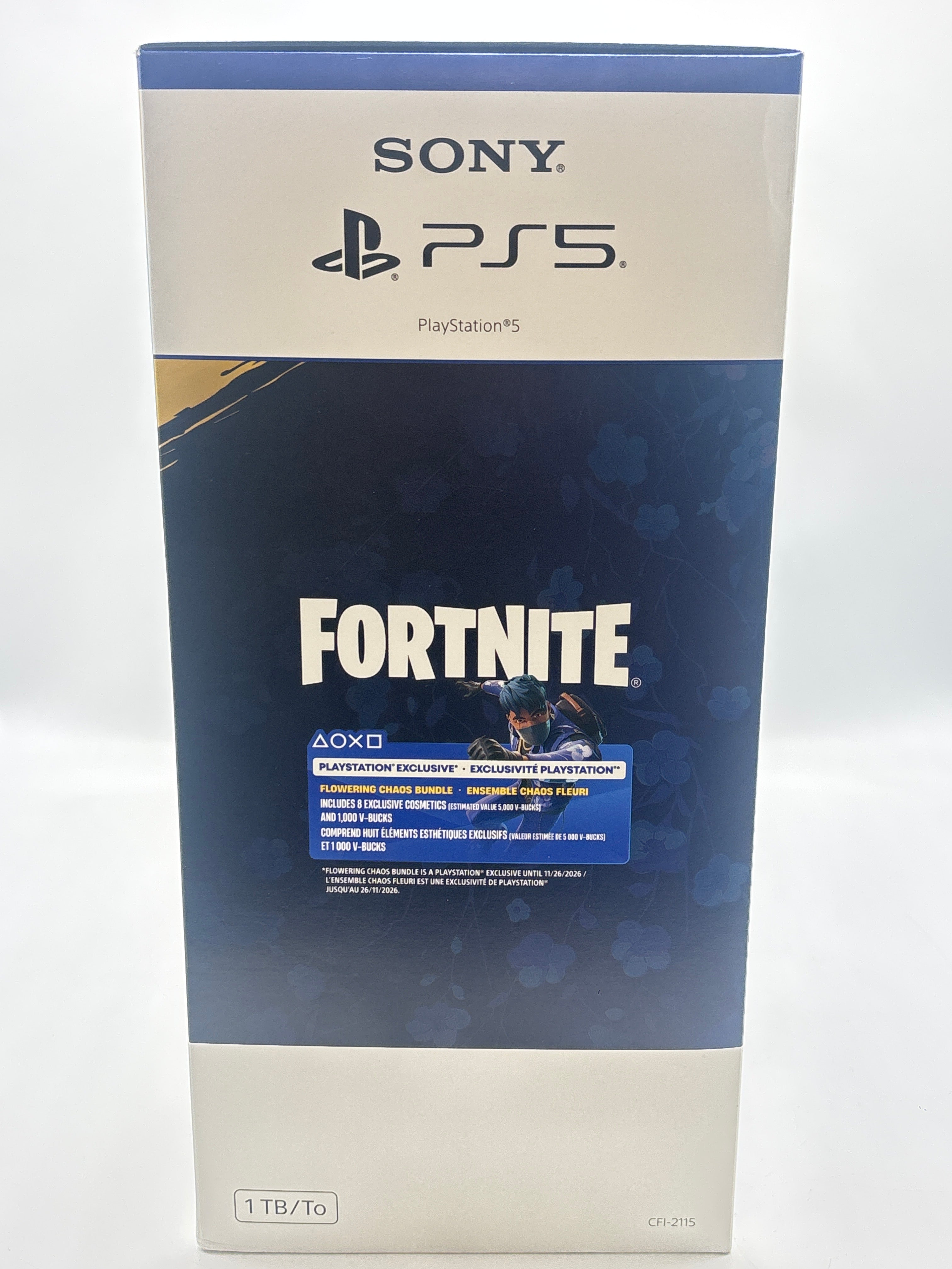 PlayStation 5 Slim Disc CFI-2115 Fortnite Flowering Chaos Bundle 1TB SSD - New in Box