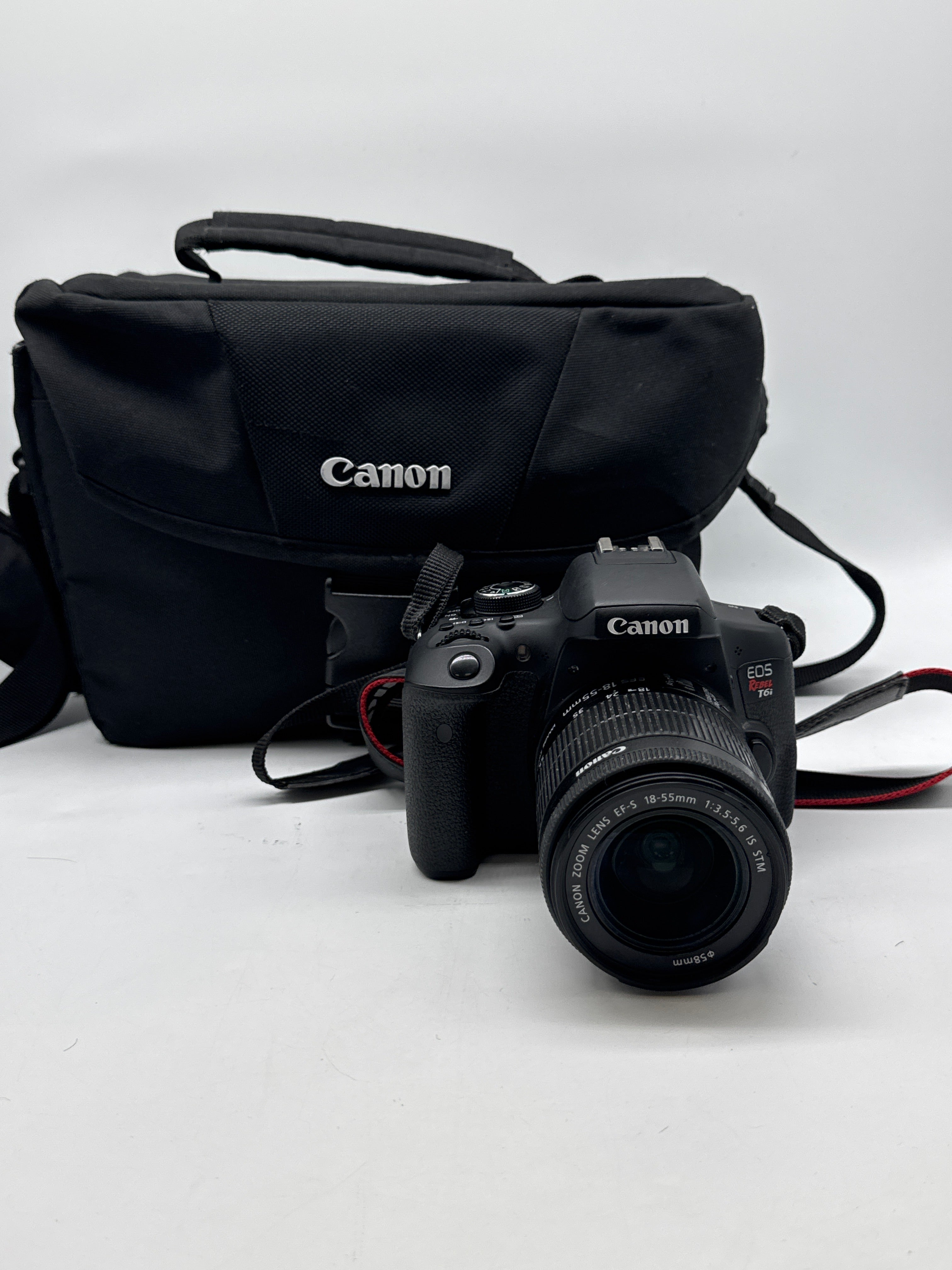 Canon EOS Rebel T6i 24MP DSLR w/ EF-S 18-55mm Lens Black - Used