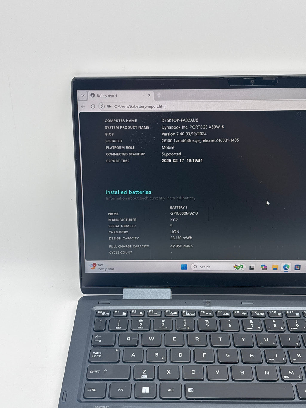 Dynabook Portege X30W-K i5-1340P 32GB RAM 1TB SSD