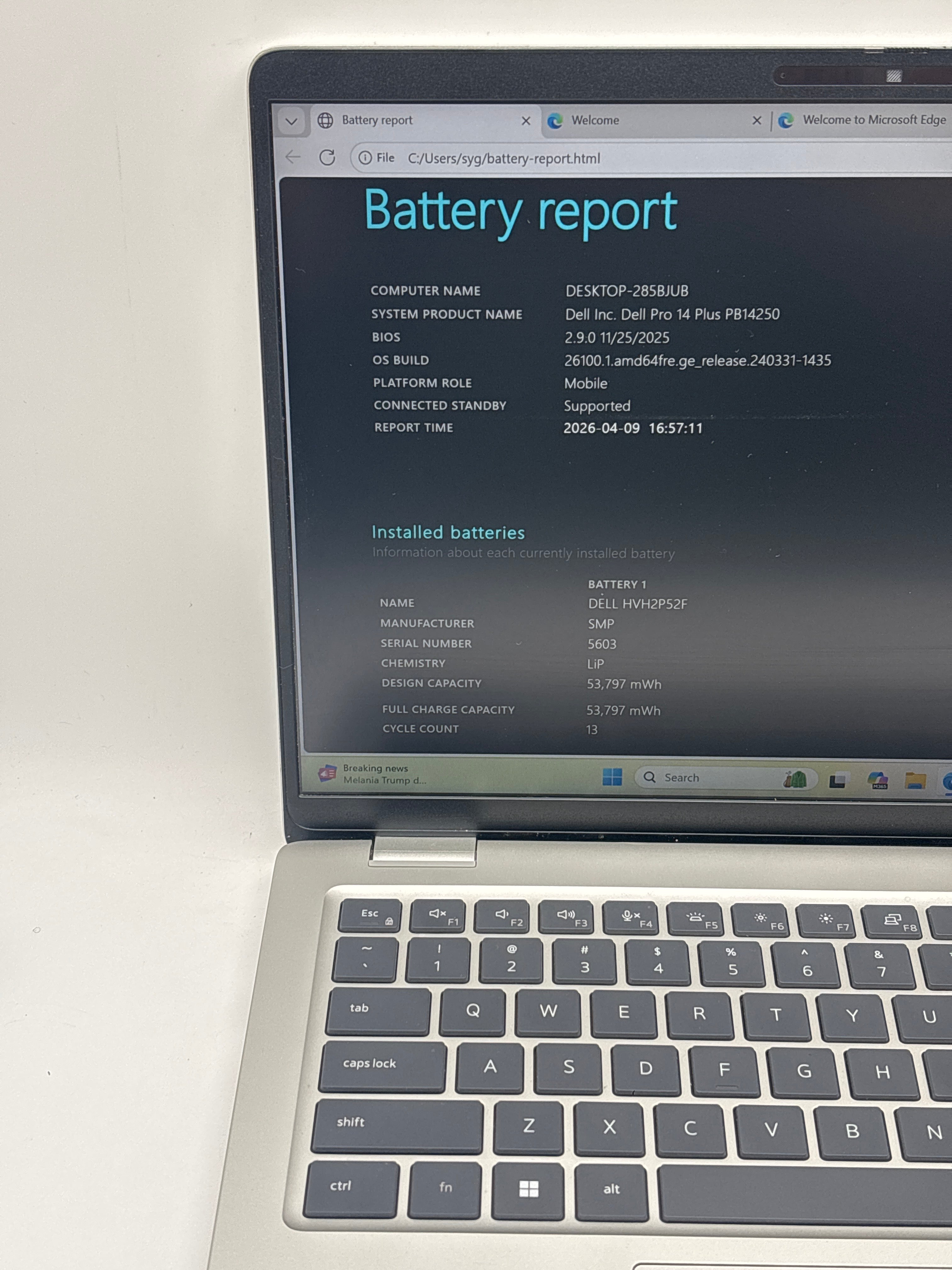 Dell Pro 14 Plus PB14250 Ultra 7 265U 32GB RAM 512GB SSD - Warranty