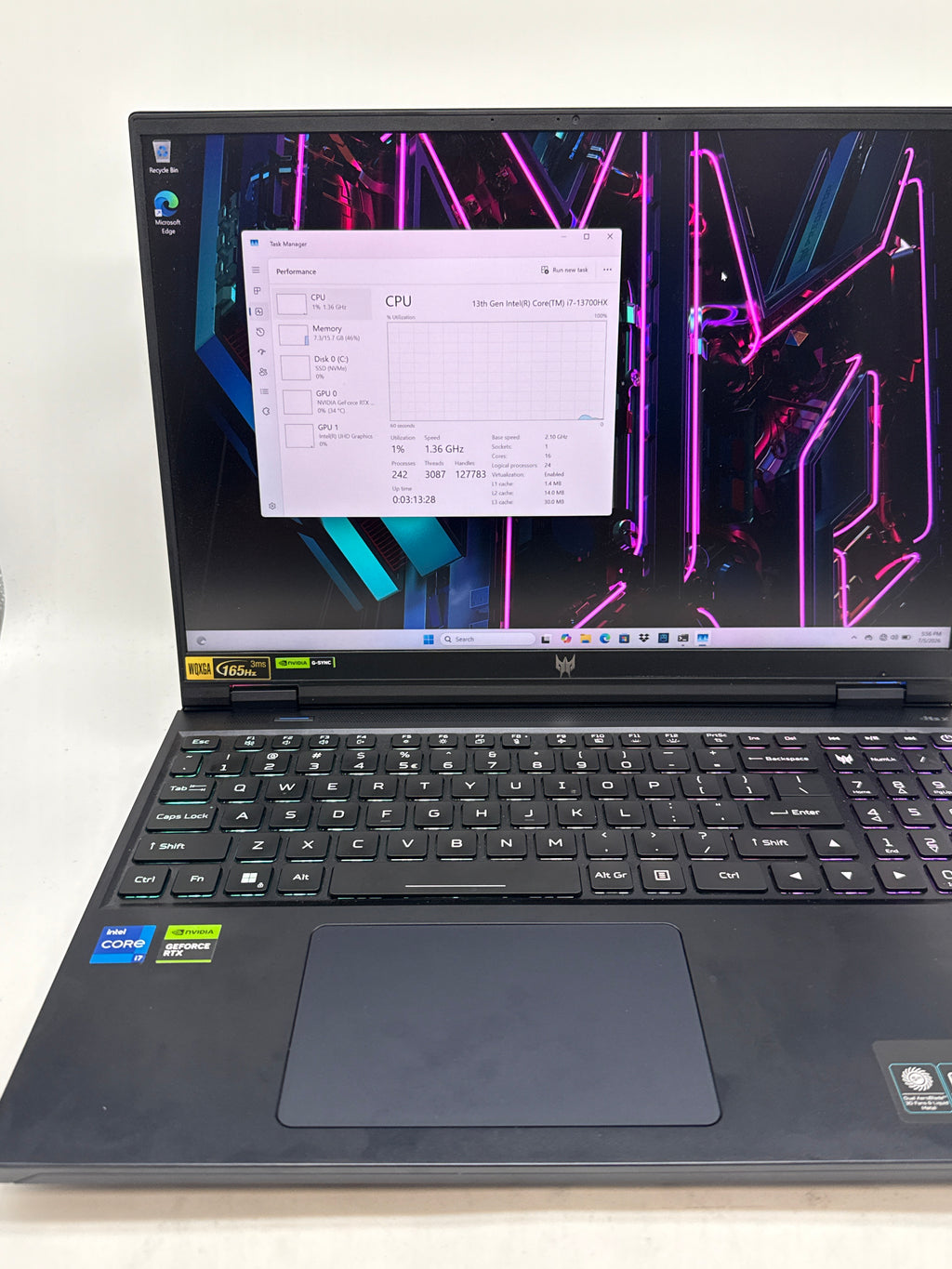 Acer Predator Helios 16 PH16-71 16" i7-13700HX 16GB RAM 1TB SSD GeForce RTX 4060 - Used