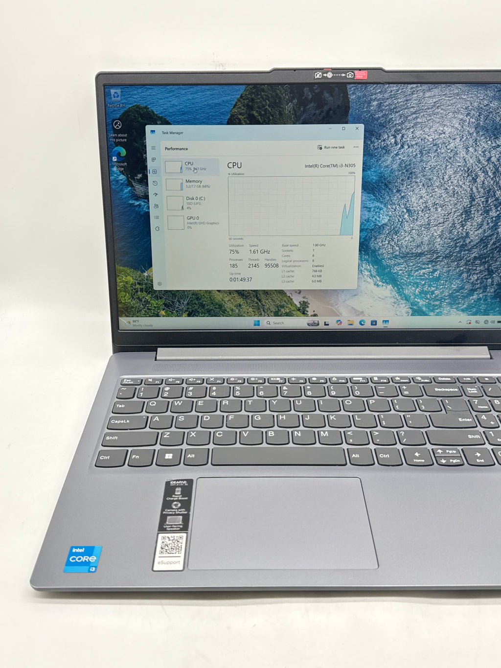 Lenovo IdeaPad Slim 3 15IAN8 Core i3 N305 8GB RAM 128GB SSD 15in - Used