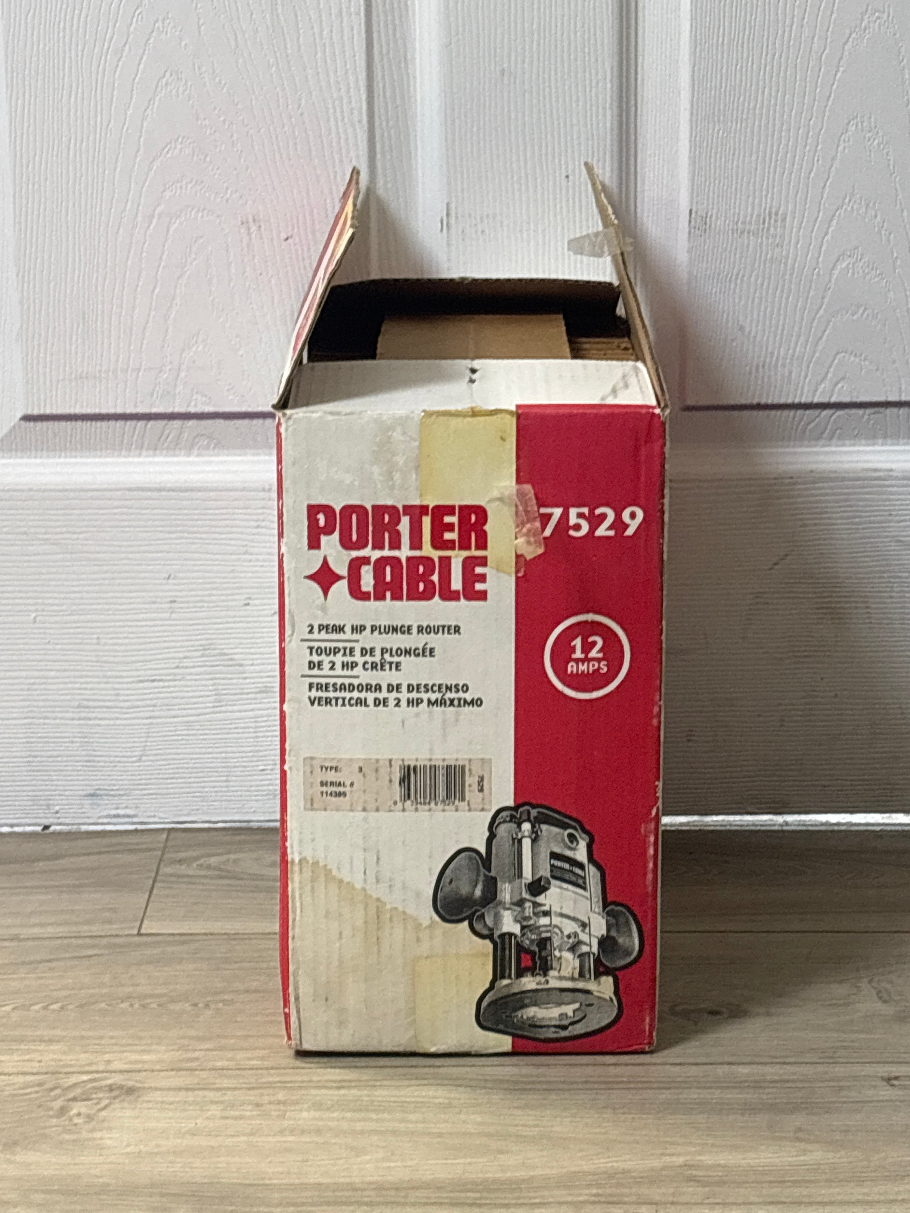 PORTER-CABLE 7529 2 HP Corded Electric Router 110V - Used With Box