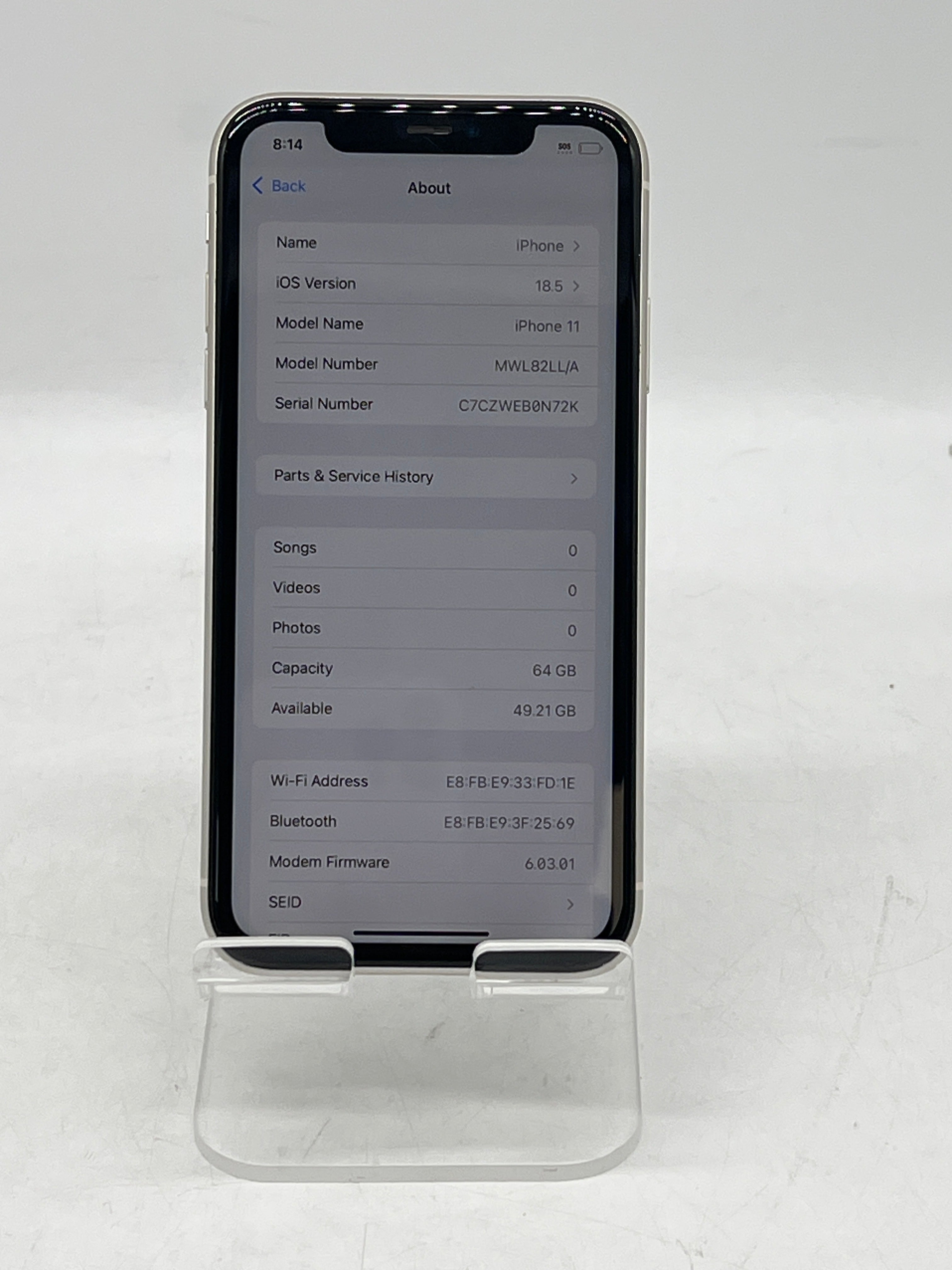 Apple iPhone 11 6.1" 64GB Unlocked - White - Bad Battery