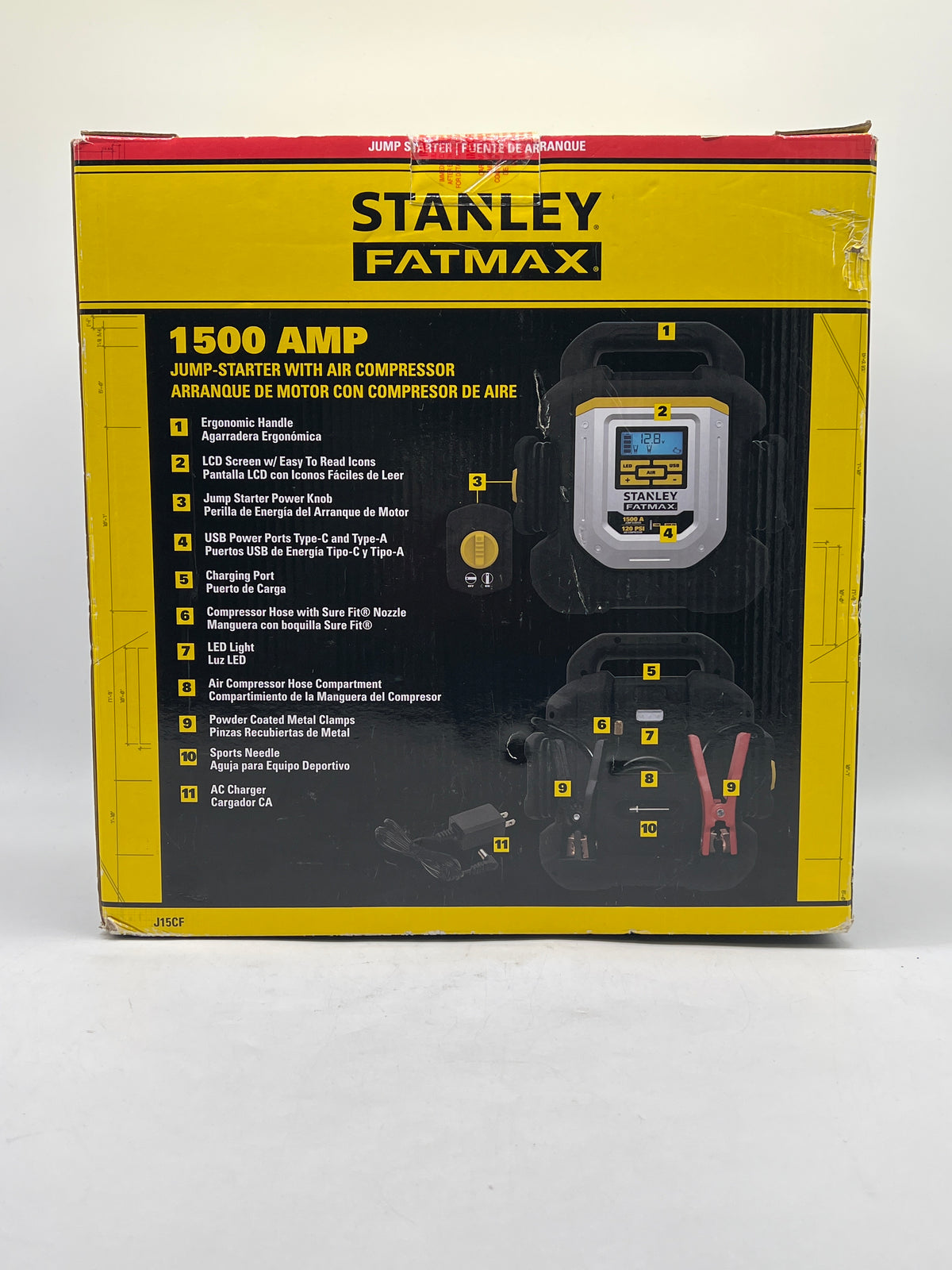 Stanley JC15F 1500 Amp Jump Starter Black - New
