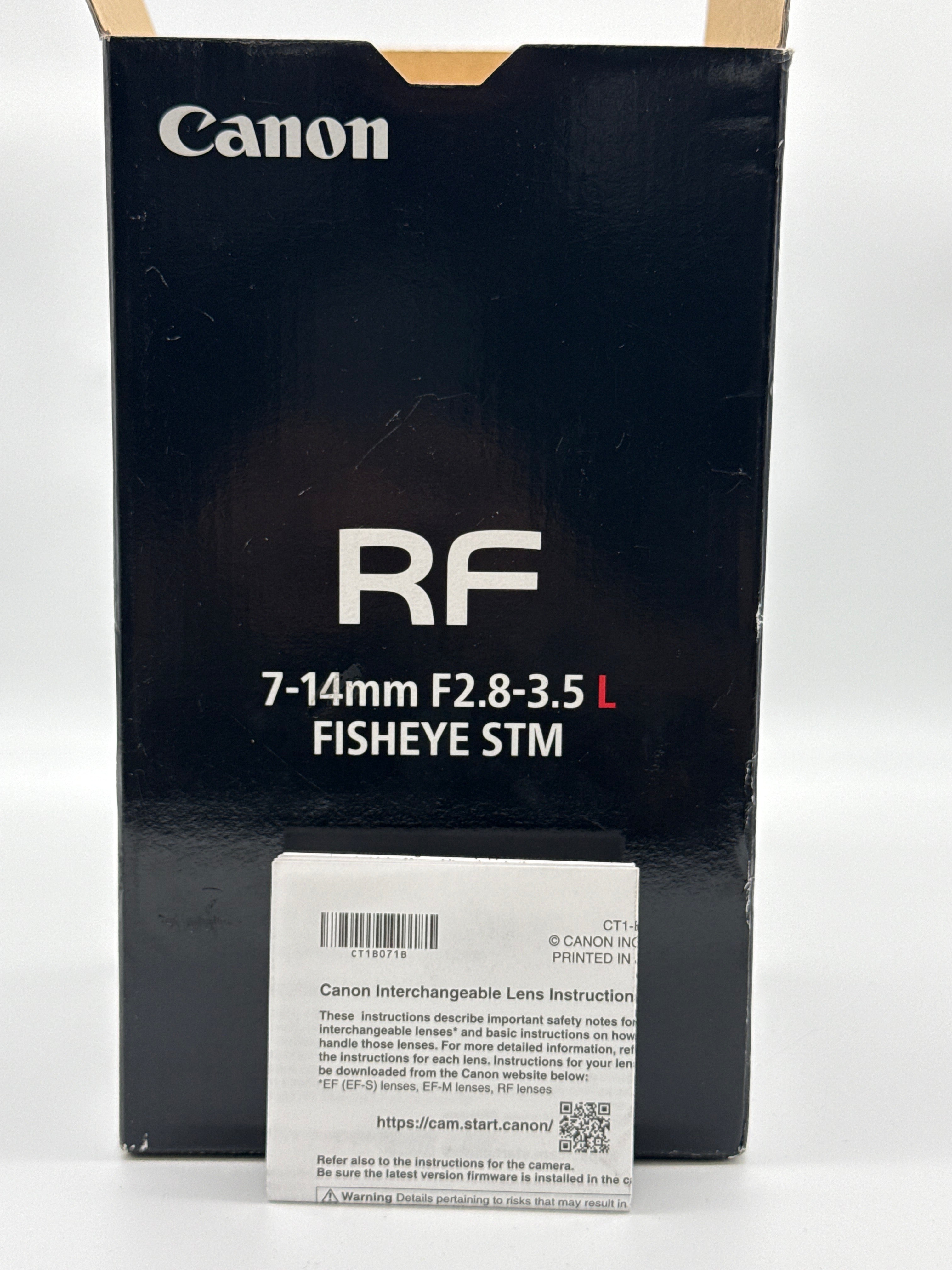 Canon RF 7-14mm f/2.8-3.5 L STM Fisheye Canon RF Mount - New