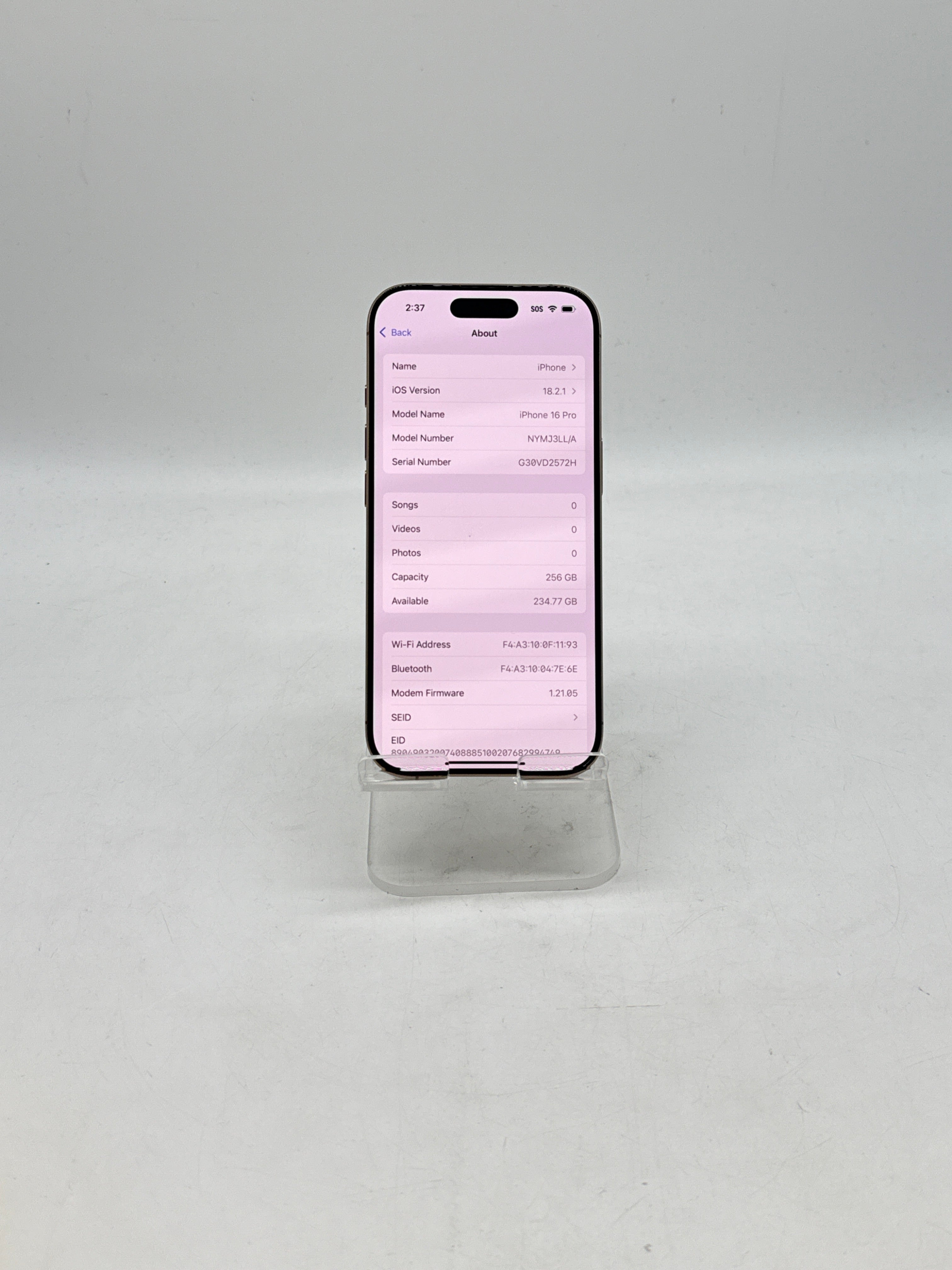 Apple iPhone 16 Pro NYMJ3LL/A 256GB Unlocked Desert Titanium - Used