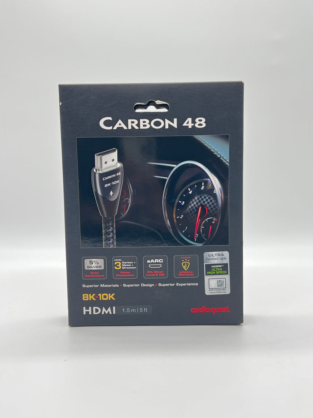 AudioQuest Carbon 48 5ft HDMI Cable Black - New In Box