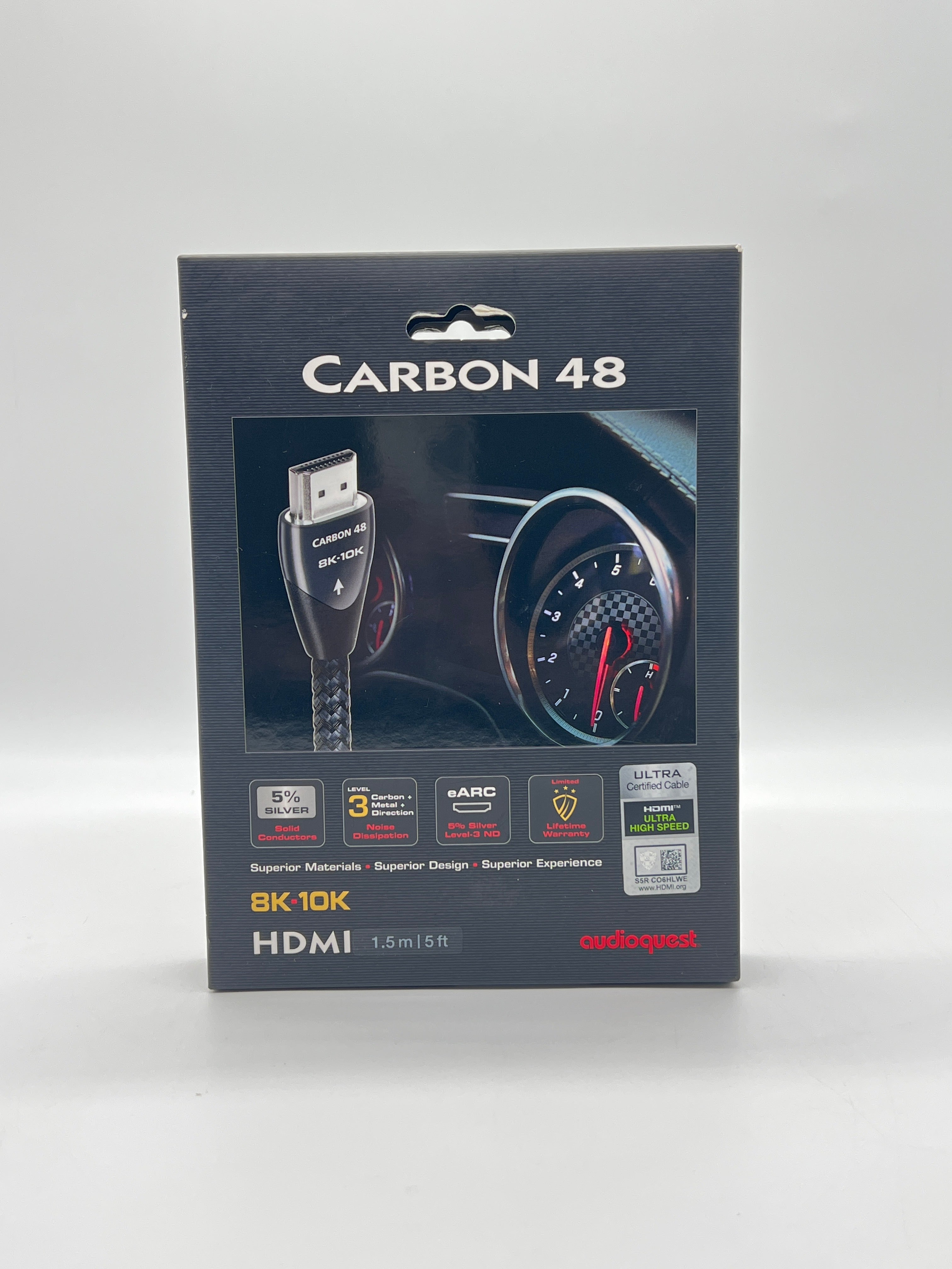 AudioQuest Carbon 48 5ft HDMI Cable Black - New In Box