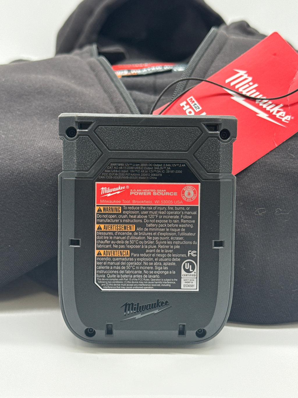 Milwaukee M12 Heated Black Jacket XL - Battery included (New with Tags)