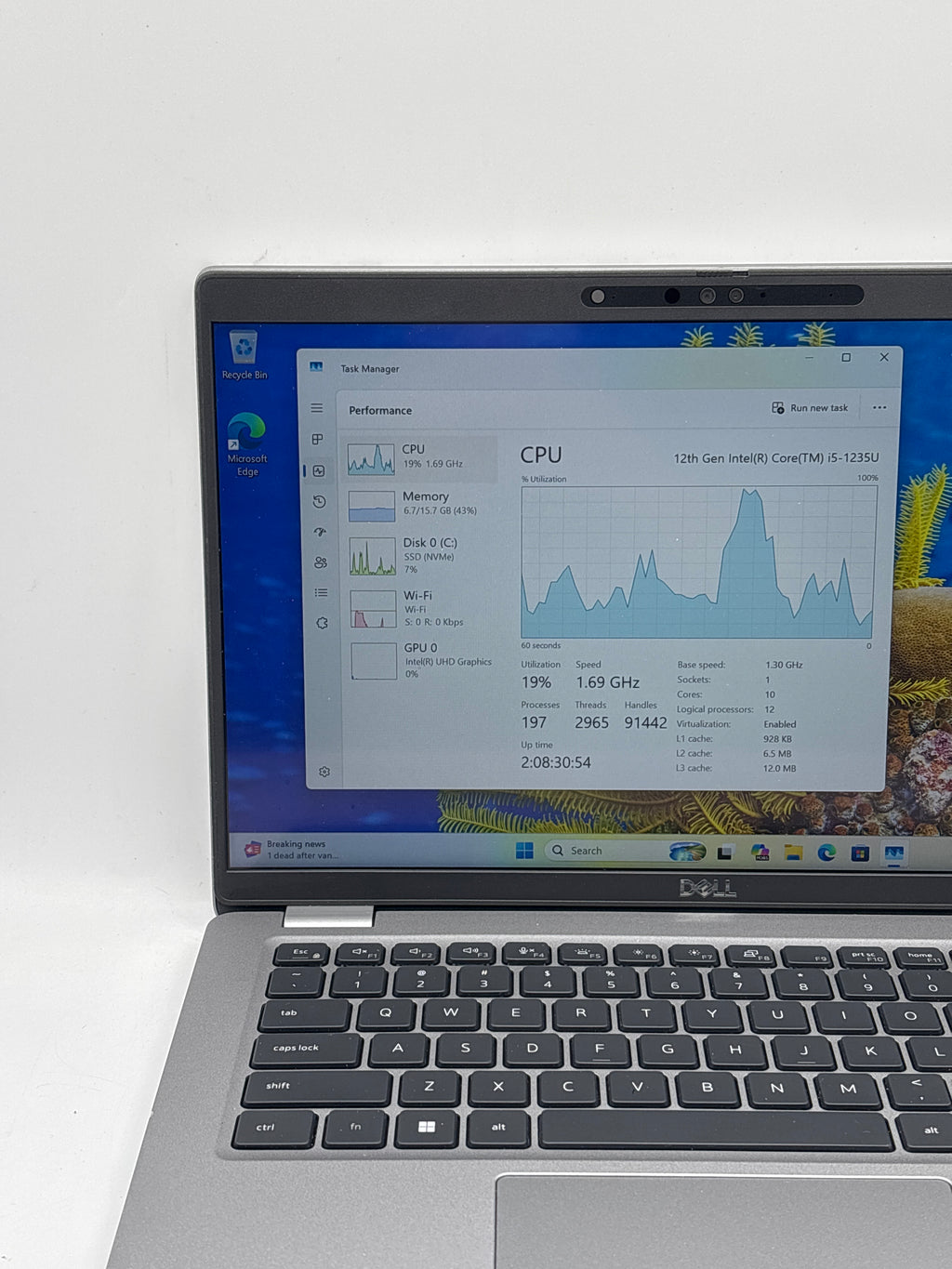 Dell Latitude 5430 14" Core i5-1235U 16GB RAM 256GB SSD Gray - Used