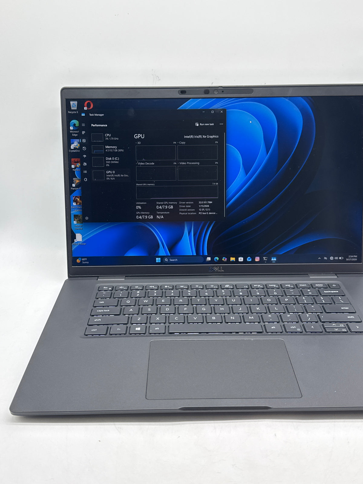 Dell Latitude 7520 15.6in Core i7-1185G7 16GB RAM 512GB SSD - Used
