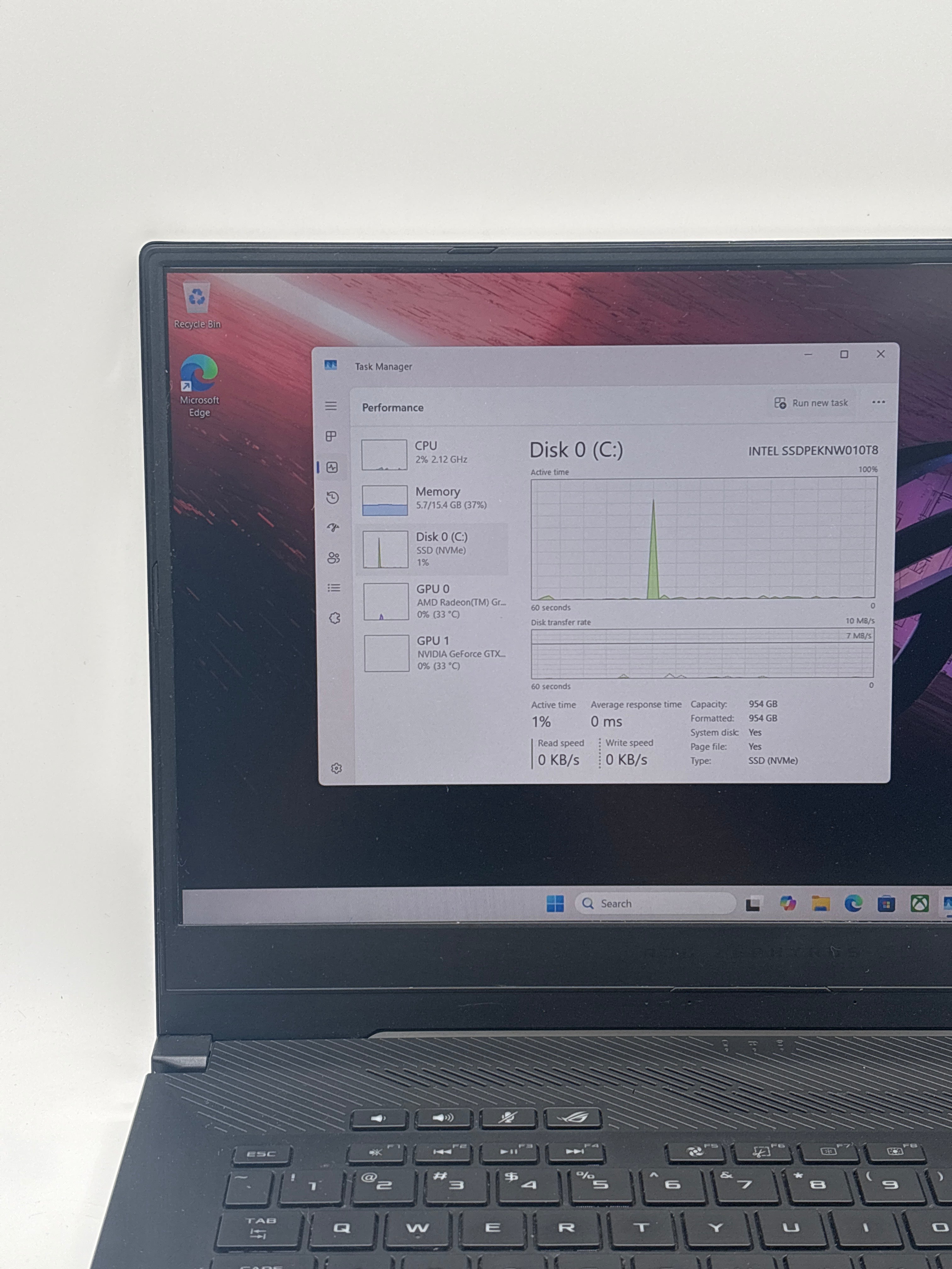 ASUS ROG Zephyrus G15 GA502I Ryzen 7 4800HS 16GB RAM 1TB SSD GTX 1660 Ti