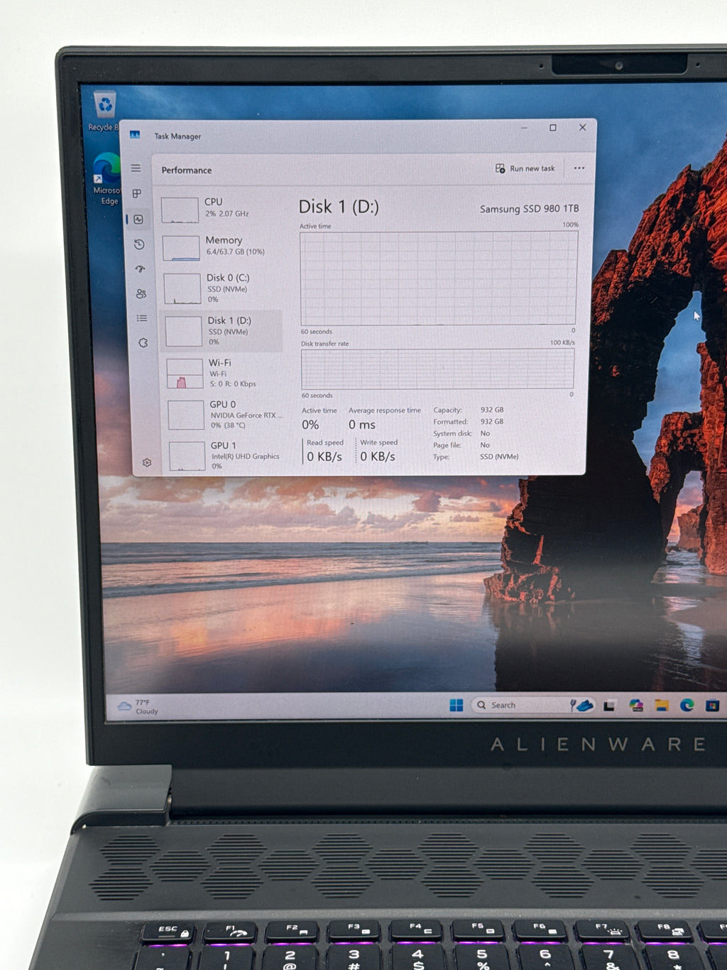 Dell Alienware M16 R1 i7-13700HX 64GB RAM 2TB SSD NVIDIA RTX 4070 - USED B