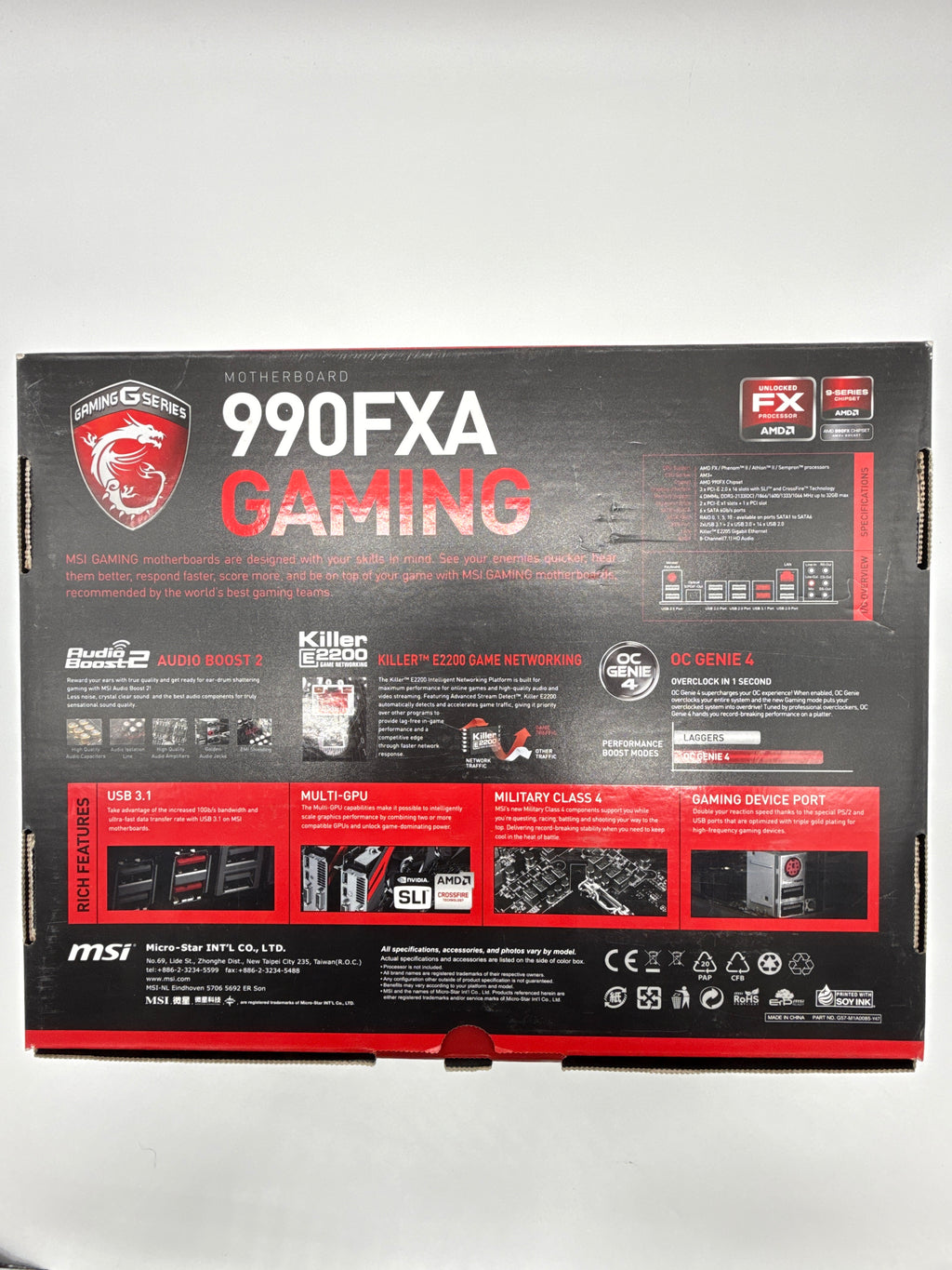 MSI 990FXA-GAMING AM3+ ATX Motherboard – NEW OPEN BOX (Board Only)