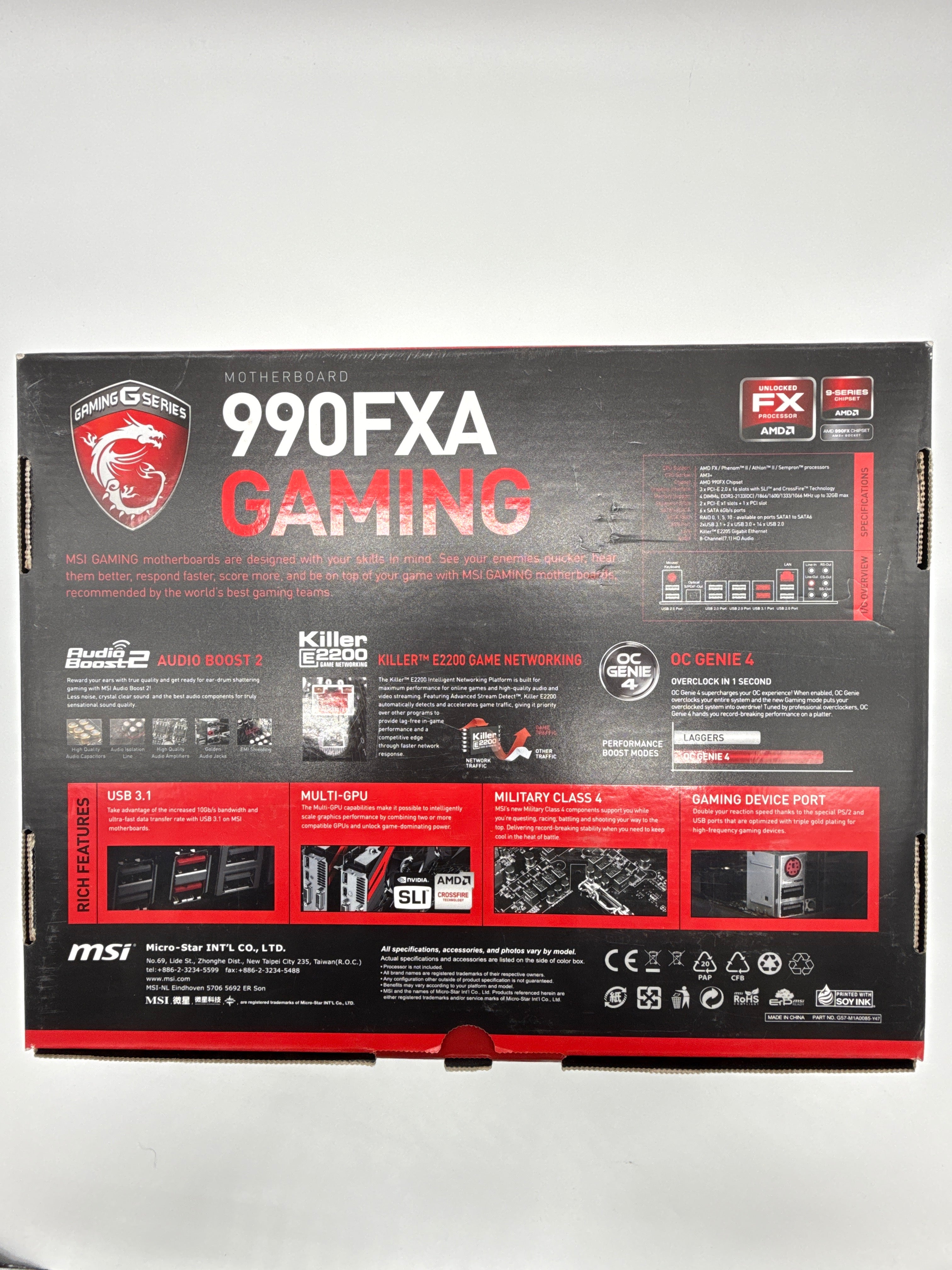 MSI 990FXA-GAMING AM3+ ATX Motherboard – NEW OPEN BOX (Board Only)
