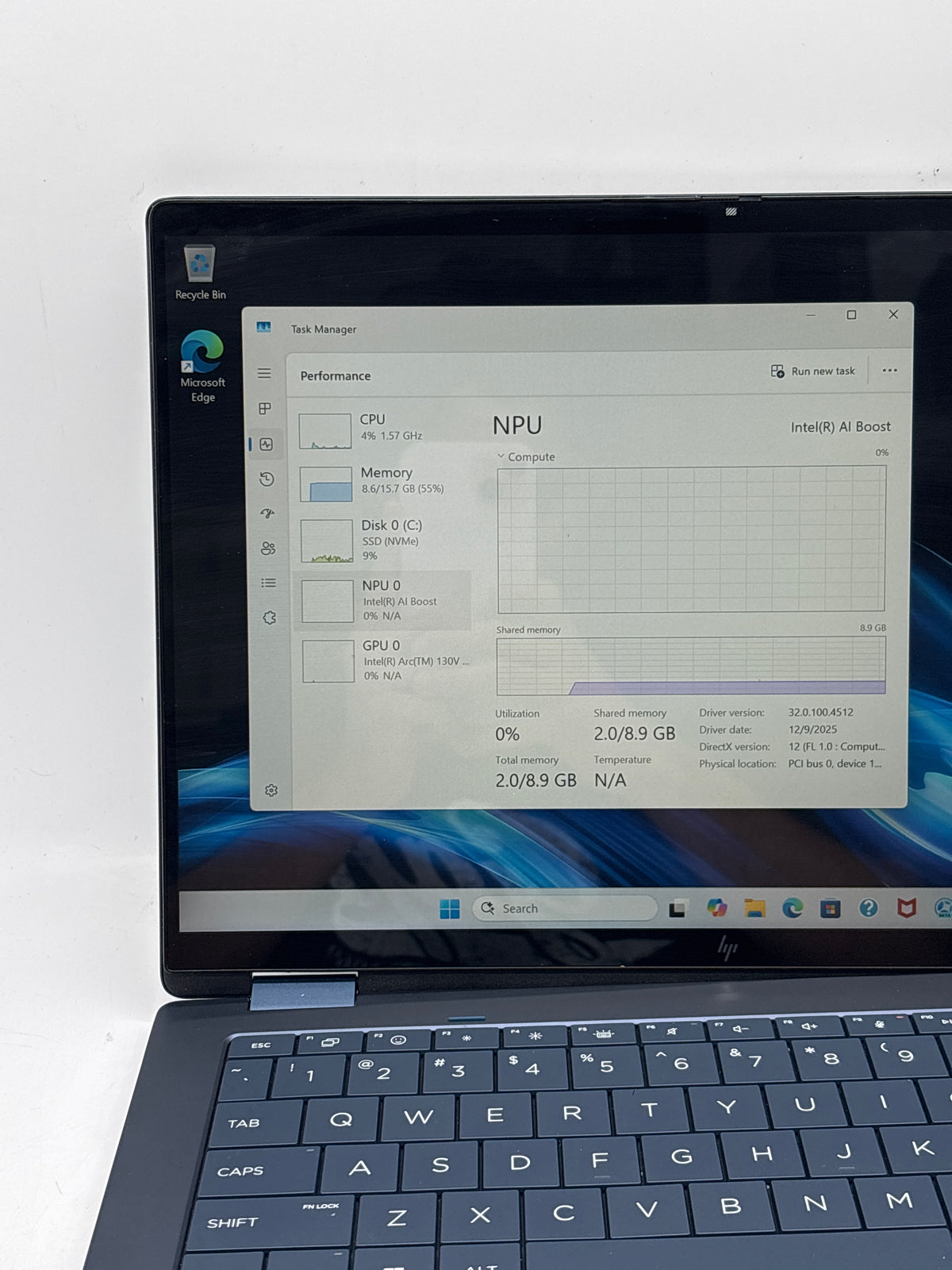 HP Omnibook X Flip 14-fm0013dx Ultra 5 226V 16GB RAM 512GB SSD Blue - Broken Hinge