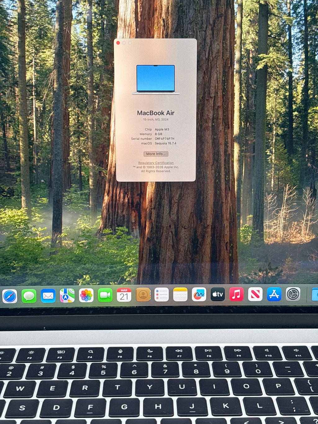Apple MacBook Air A3114 M3 8GB RAM 256GB SSD