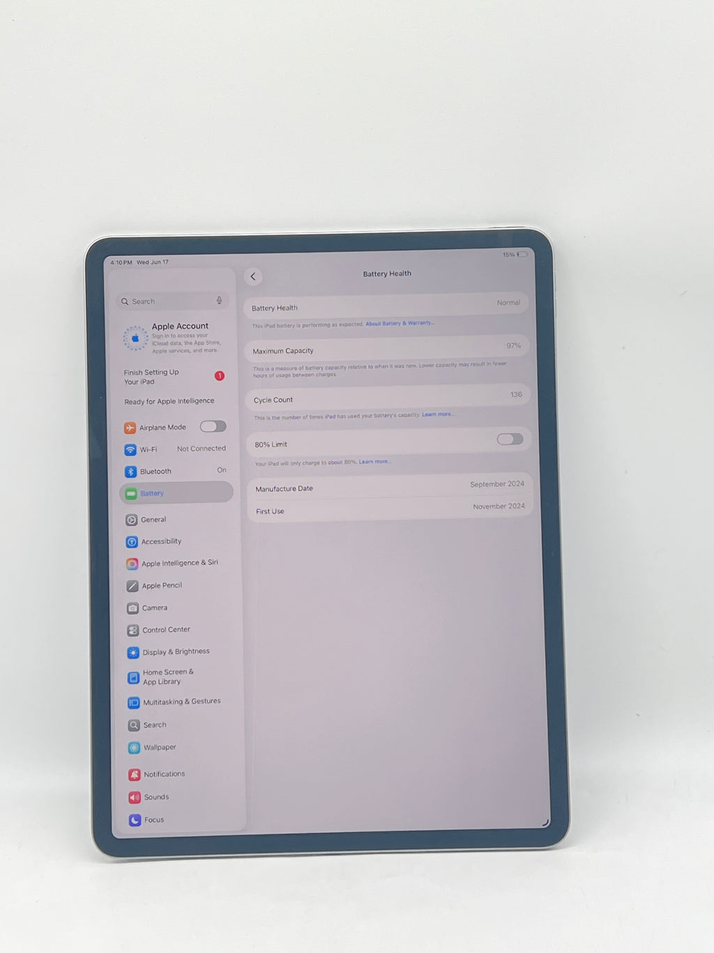 Apple iPad Air 13-inch (M2) A2898 128 GB, Wi-Fi, 13 in - Space Gray