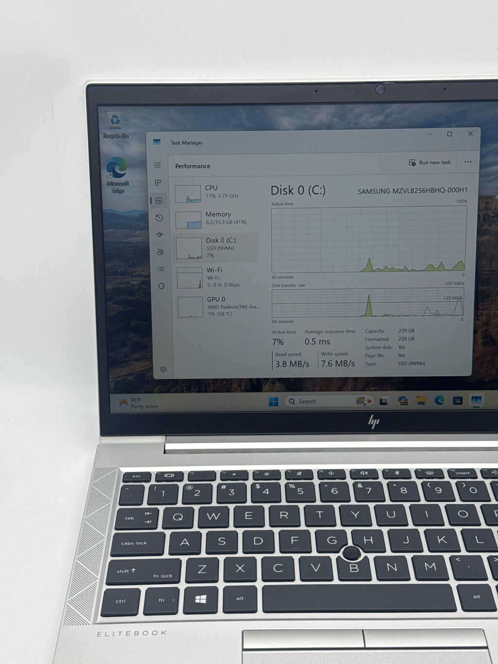 HP Elitebook 845 G7 Ryzen 5 Pro 4650U 16GB RAM 256GB SSD