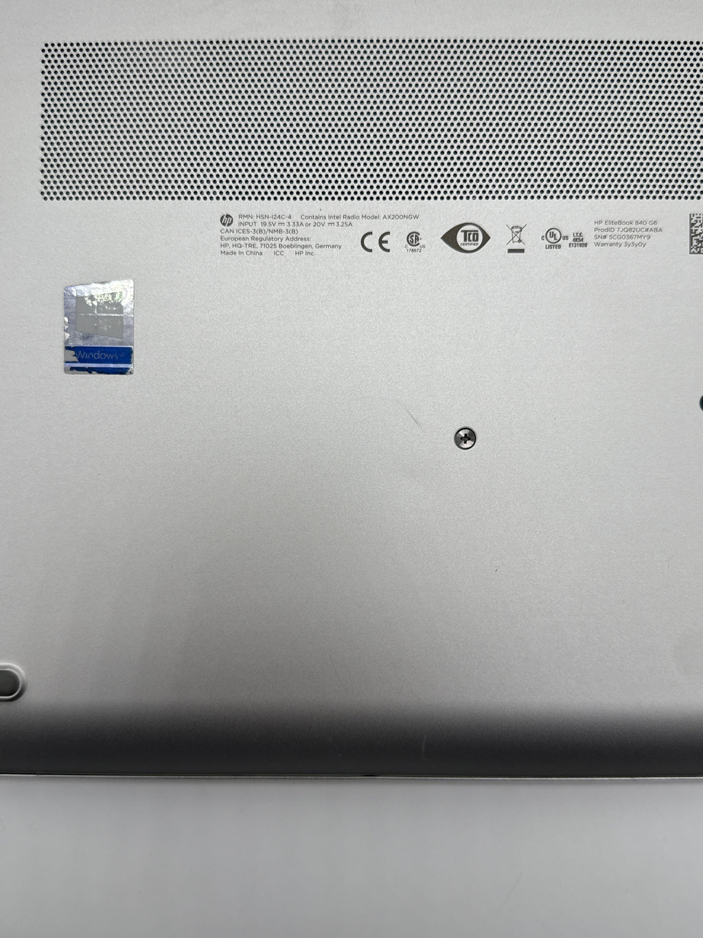 HP EliteBook 840 G6 i5-8365U 8GB RAM 256GB SSD - Loose Hinge
