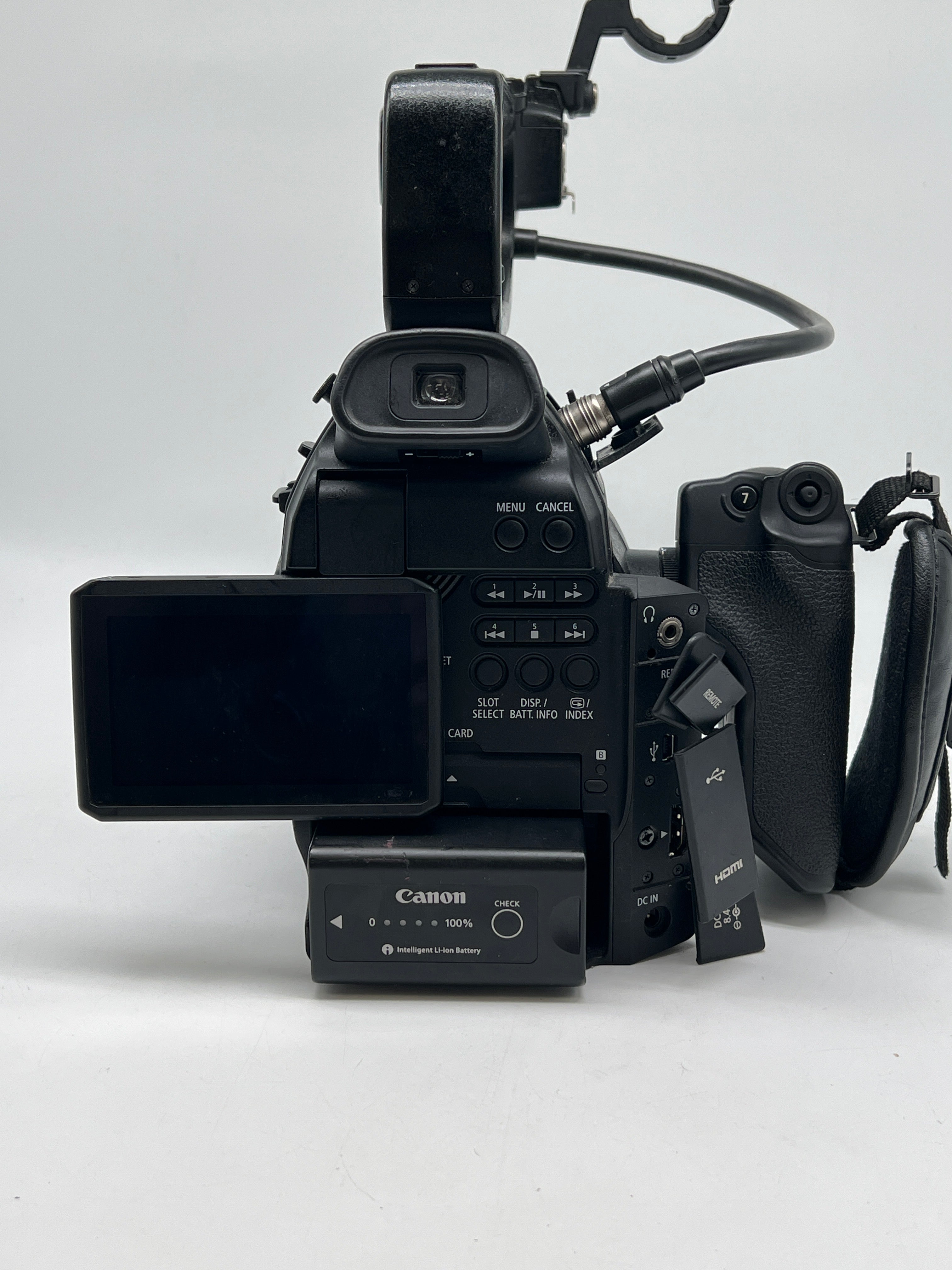 Canon EOS C100 Cinema Camcorder Camera  w/ top and side handle - Used