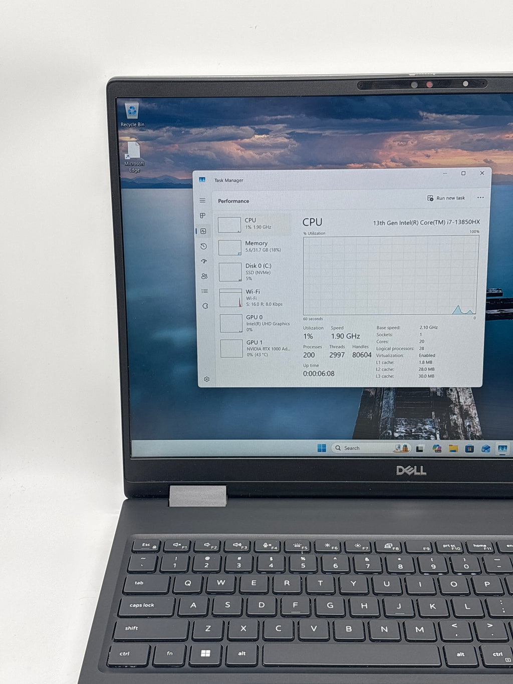 Dell Precision 7680 i7-13850HX 32GB RAM 1TB SSD RTX 1000 Ada Used