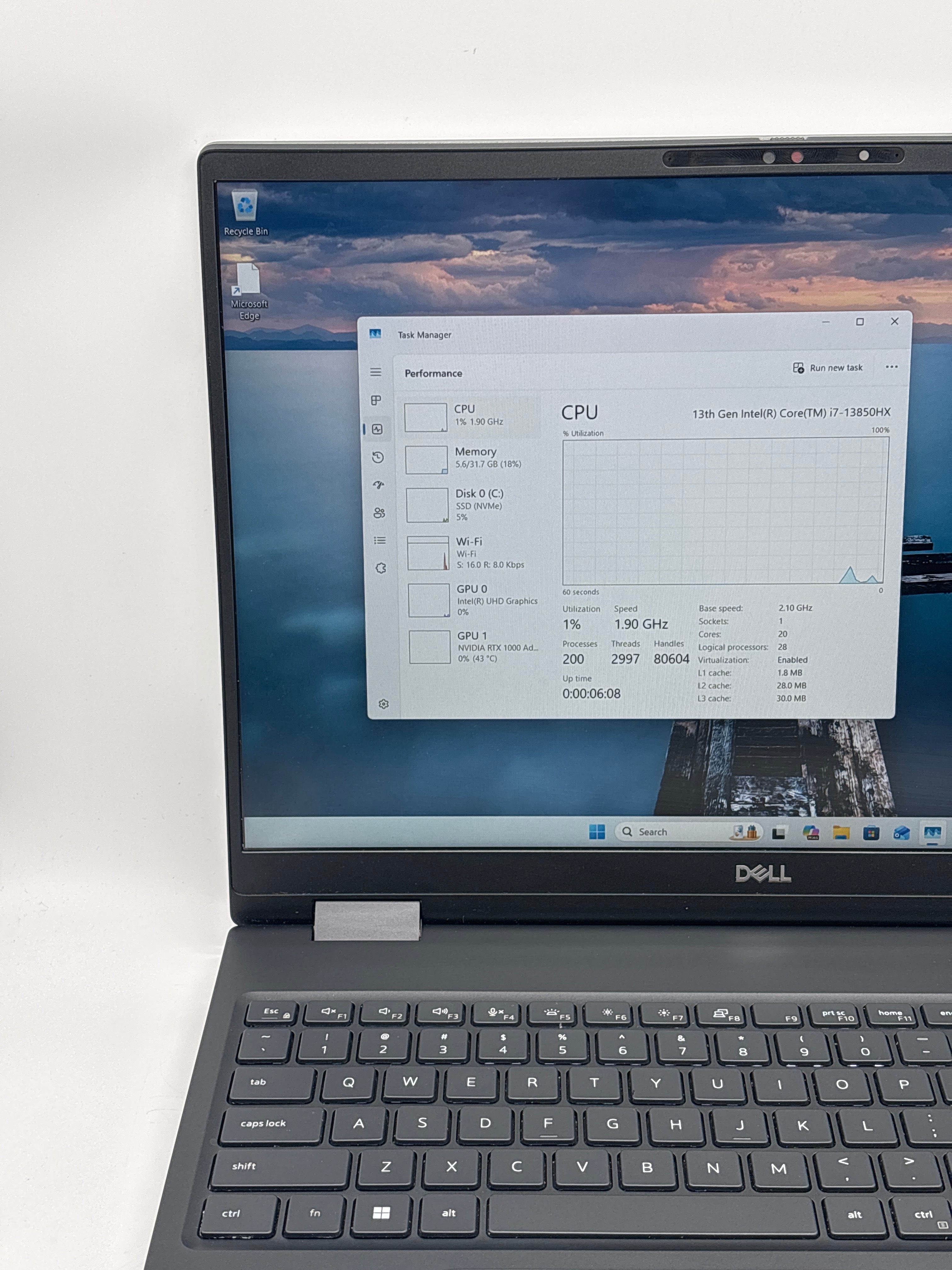 Dell Precision 7680 i7-13850HX 32GB RAM 1TB SSD RTX 1000 Ada Used