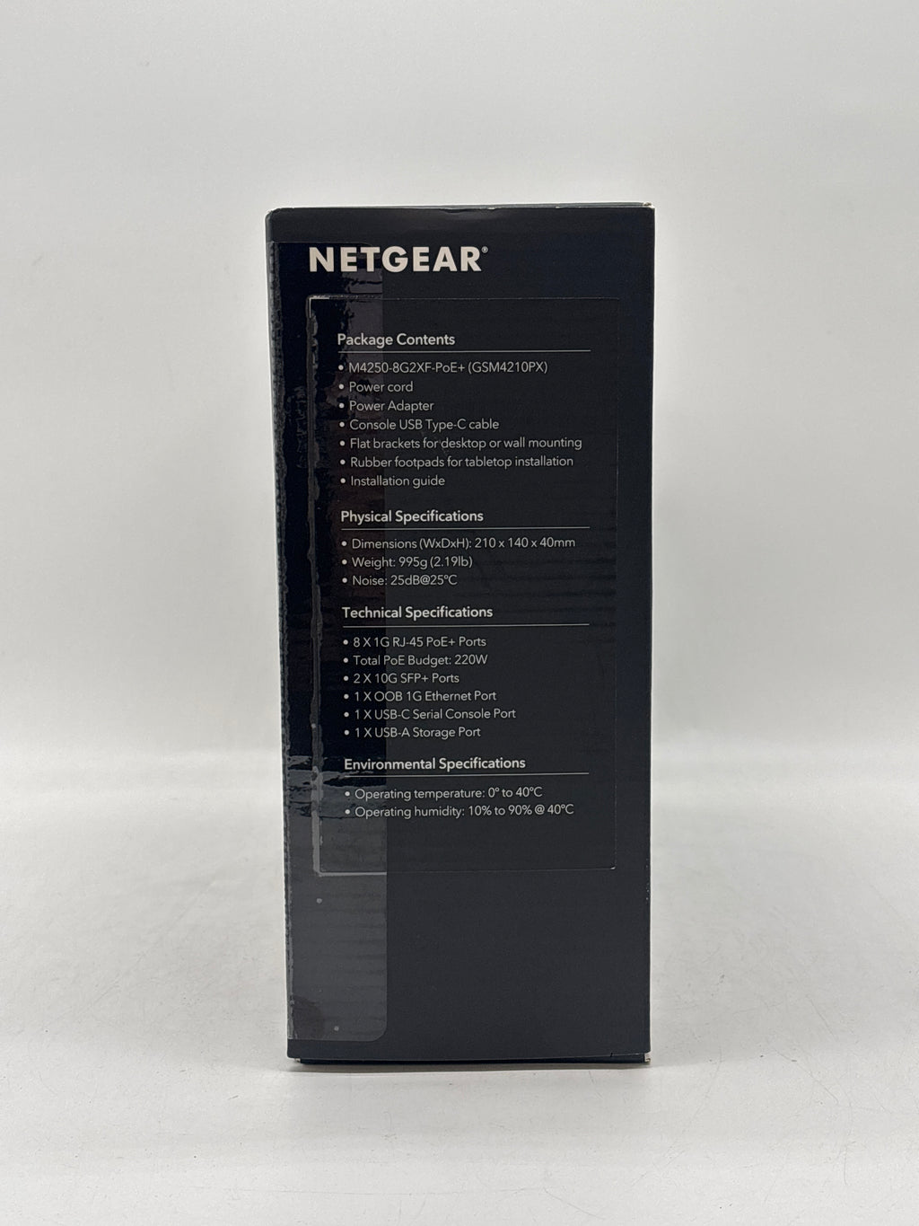 Netgear Avline GSM4210PX-100NAS Wired Router Black - New In Box
