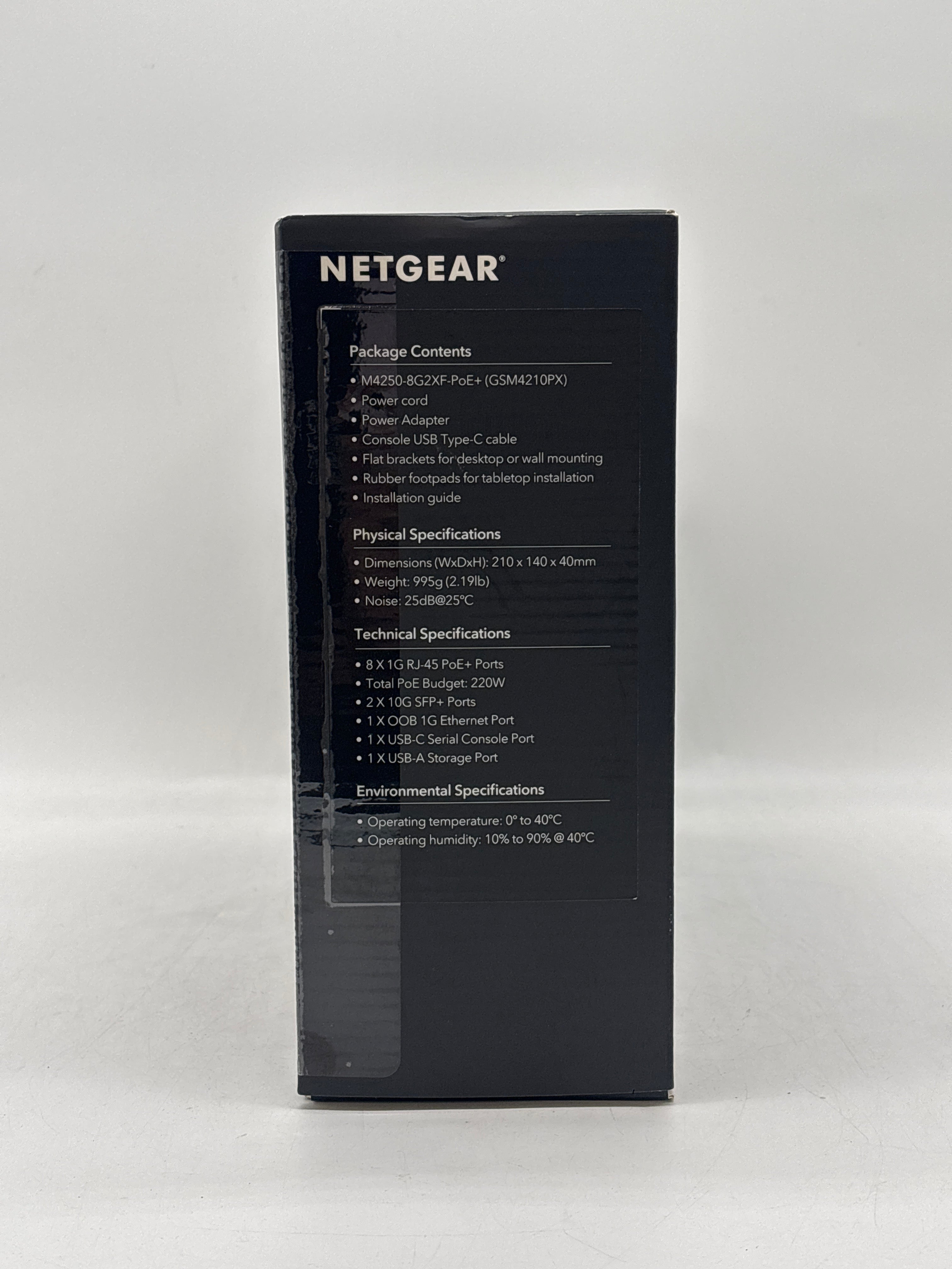 Netgear Avline GSM4210PX-100NAS Wired Router Black - New In Box
