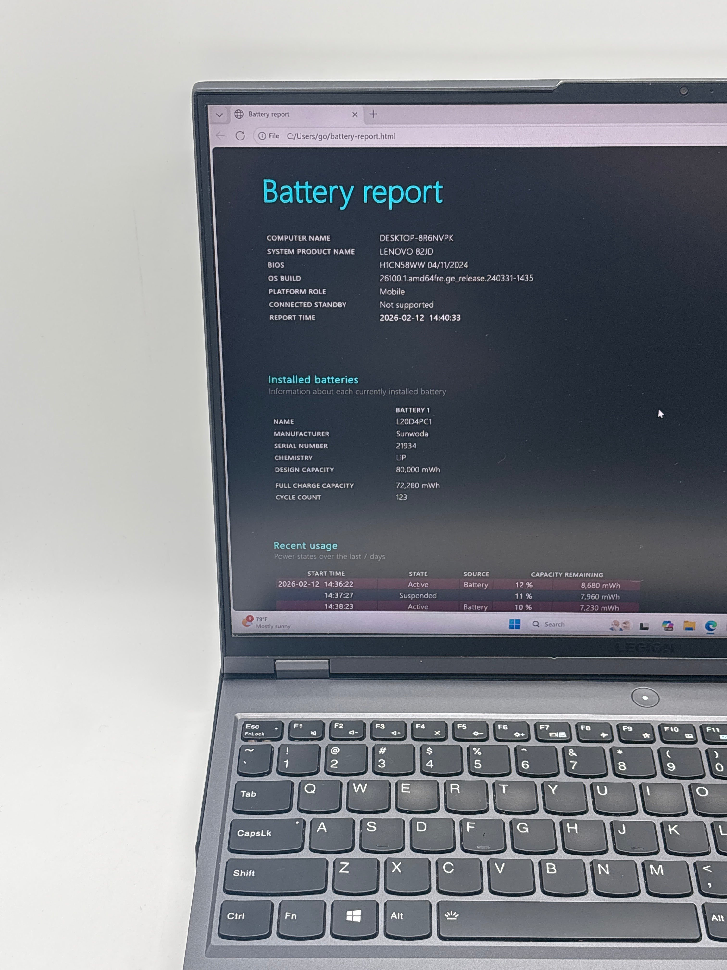 Lenovo Legion 5 Pro 16ITH6H i7-11800H 32GB RAM 2TB SSD GeForce RTX 3070